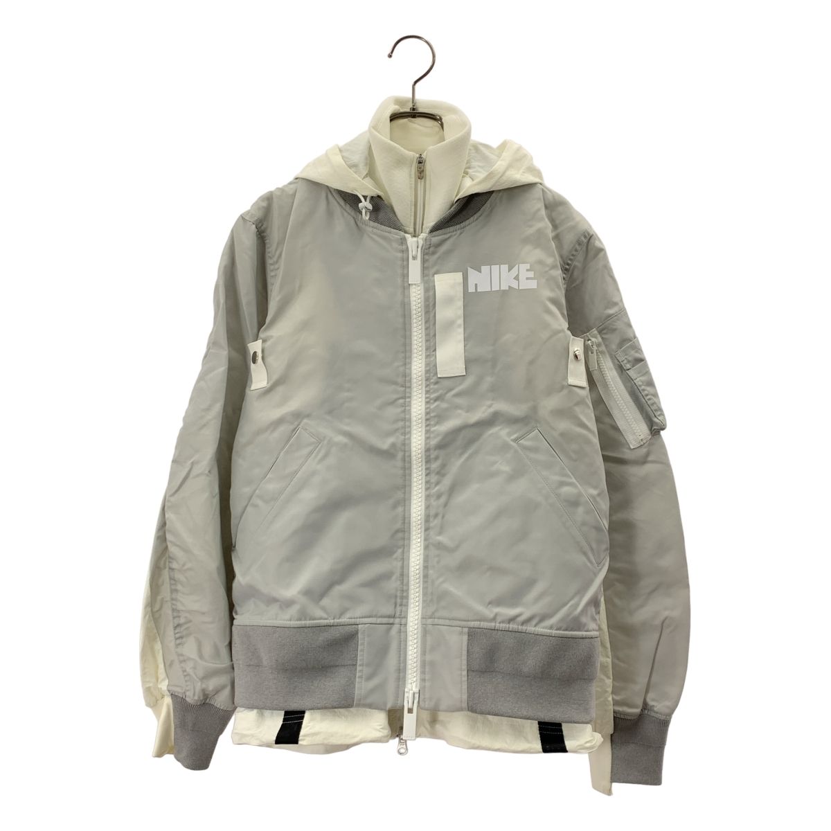 sacai / サカイ | ×NIKE / レイヤードボンバージャケット | S | グレー