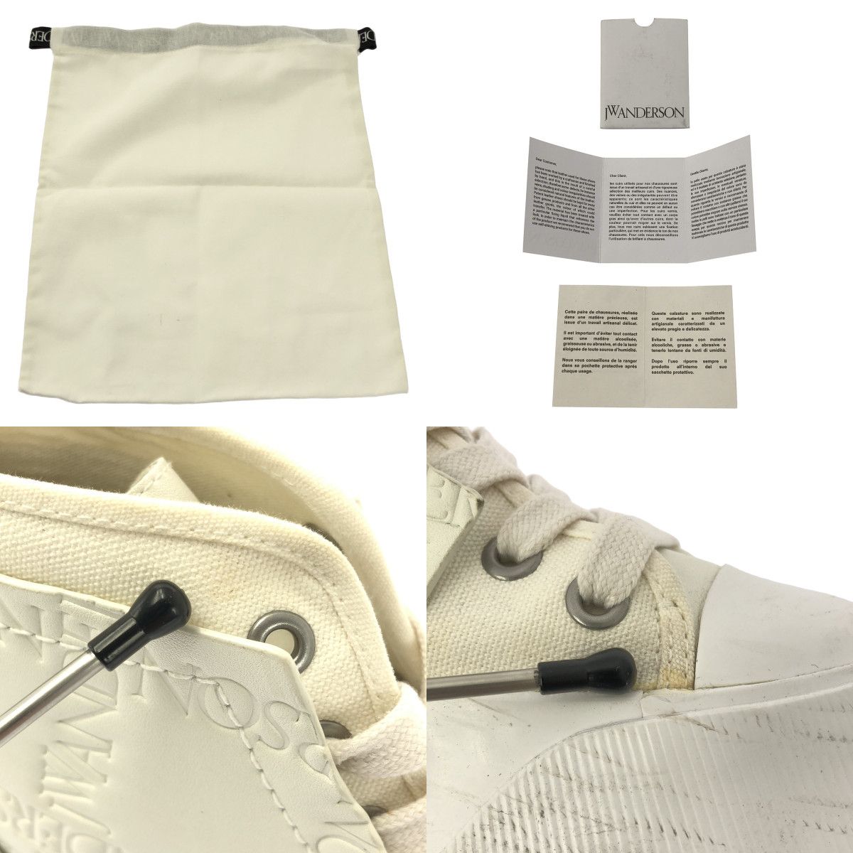 JW Anderson / ジェイダブルアンダーソン | EMBOSSED LOGO LEATHER 