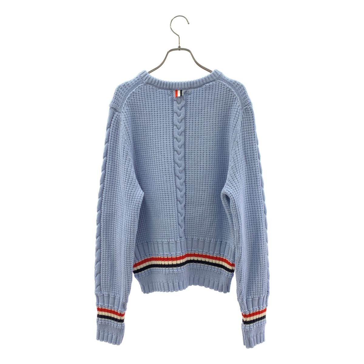 美品】 THOM BROWNE / トムブラウン | ウール ケーブル クルーネック 