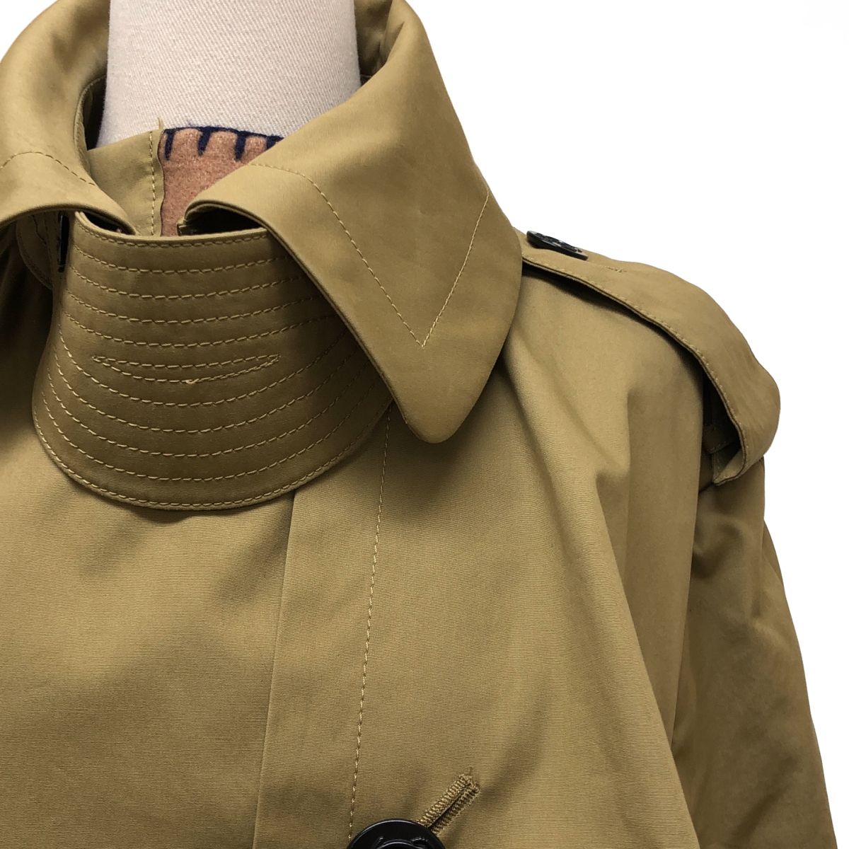 sacai / サカイ | 2019AW | 異素材 ドッキング ジップ トレンチ ロング 
