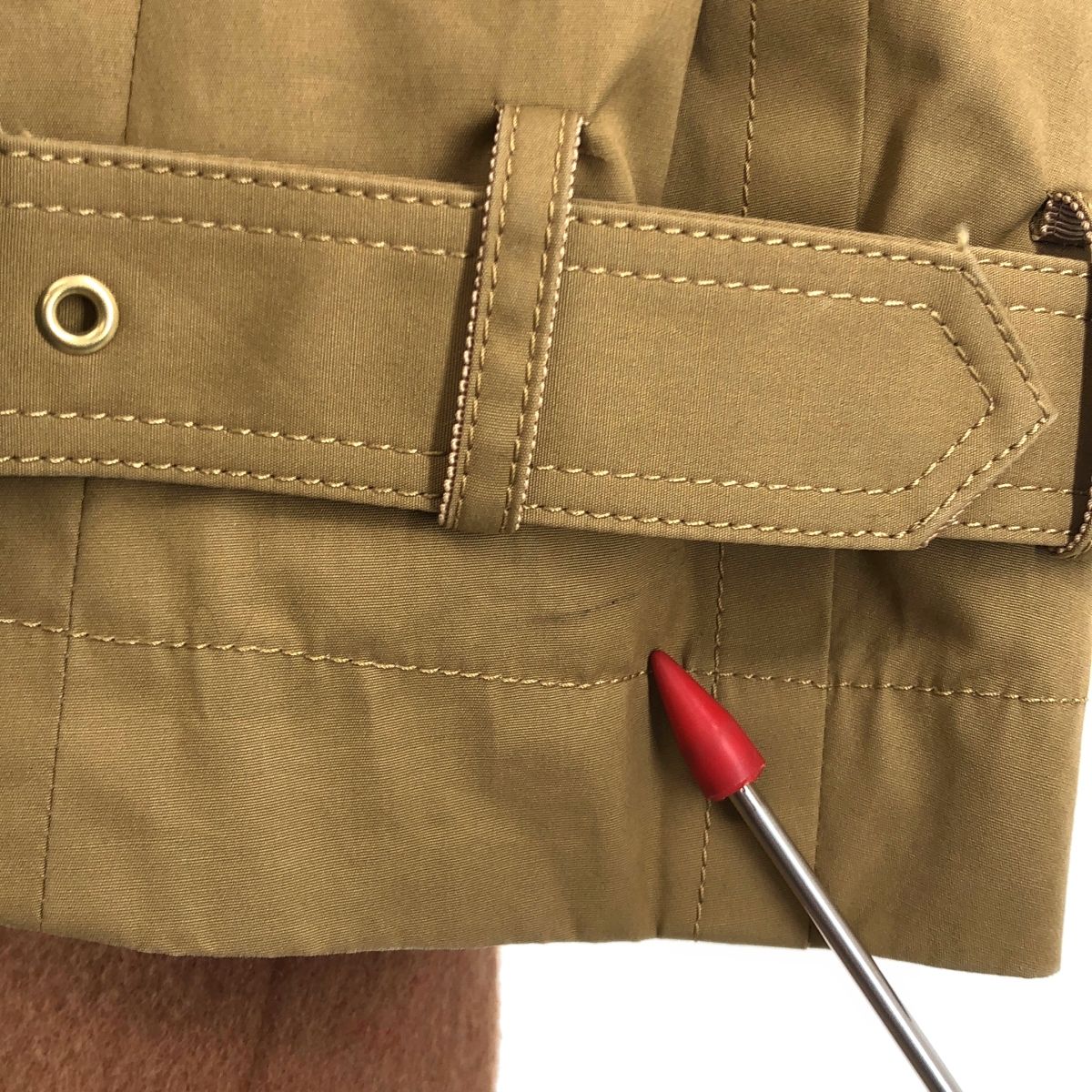 sacai / サカイ | 2019AW | 異素材 ドッキング ジップ トレンチ ロング 