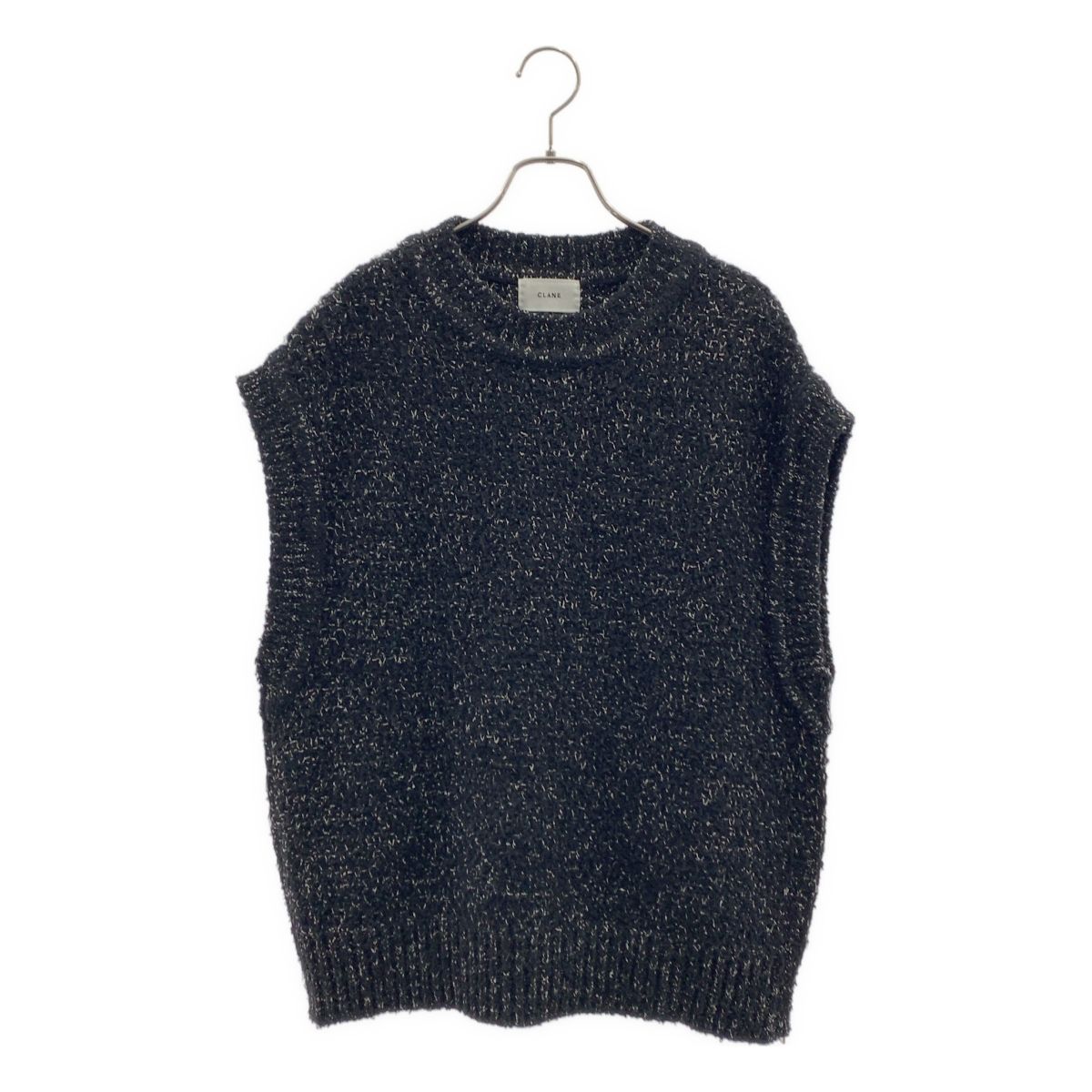 CLANE / クラネ | SIDE ZIP TWEED KNIT VEST ジップ ニット ベスト | 1