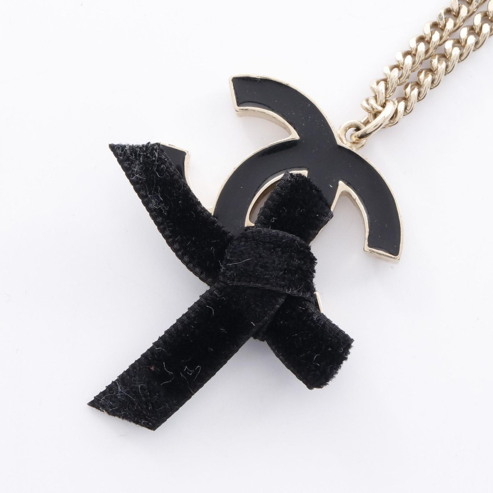 シャネル CHANEL ネックレス ココマーク リボン GP（ゴールドメッキ 