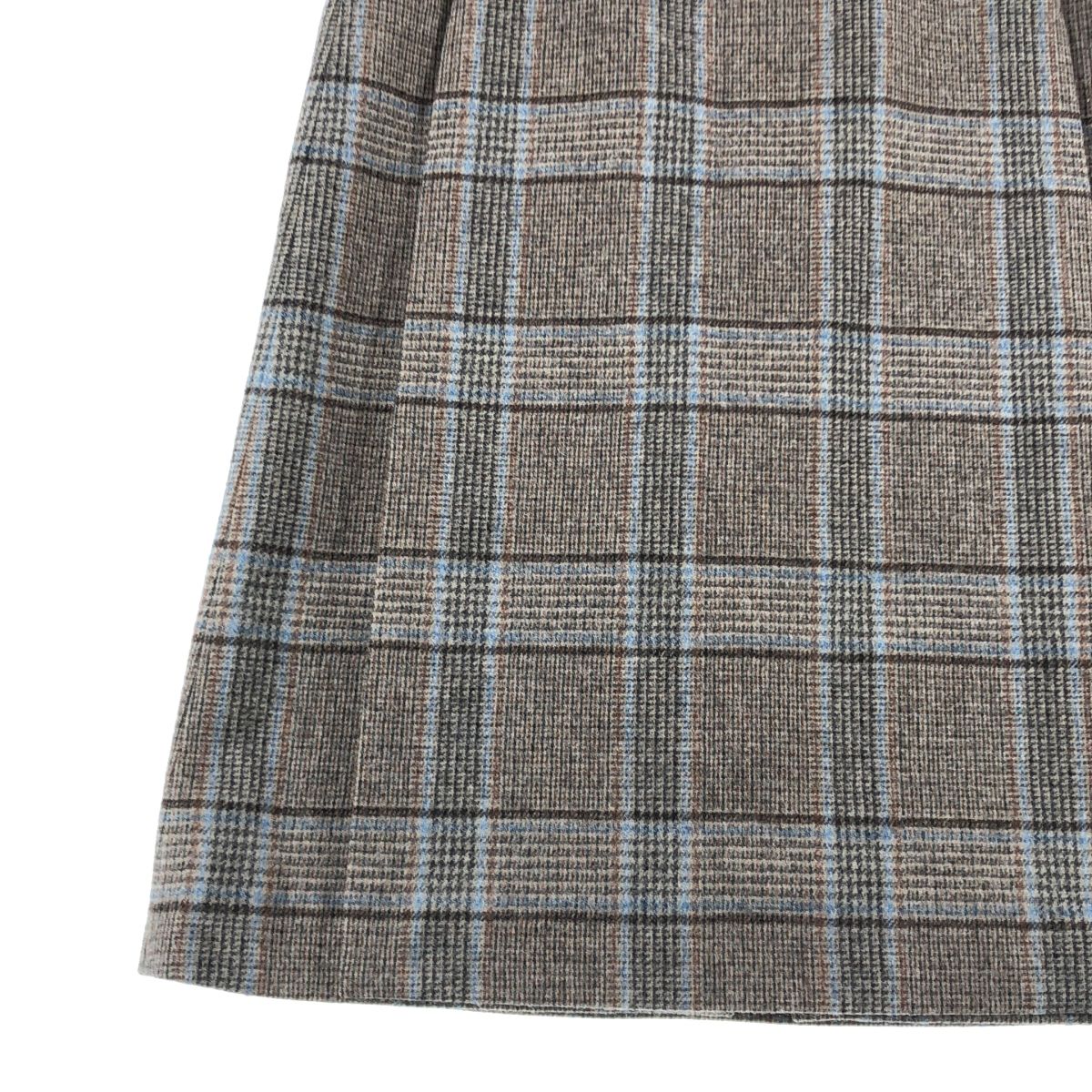 BLAMINK / ブラミンク | FOX ウール チェック スリットスカート | 36