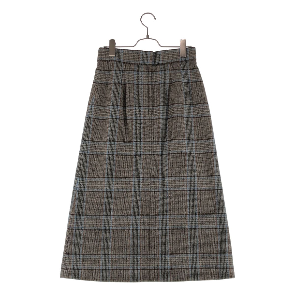 BLAMINK / ブラミンク | FOX ウール チェック スリットスカート | 36