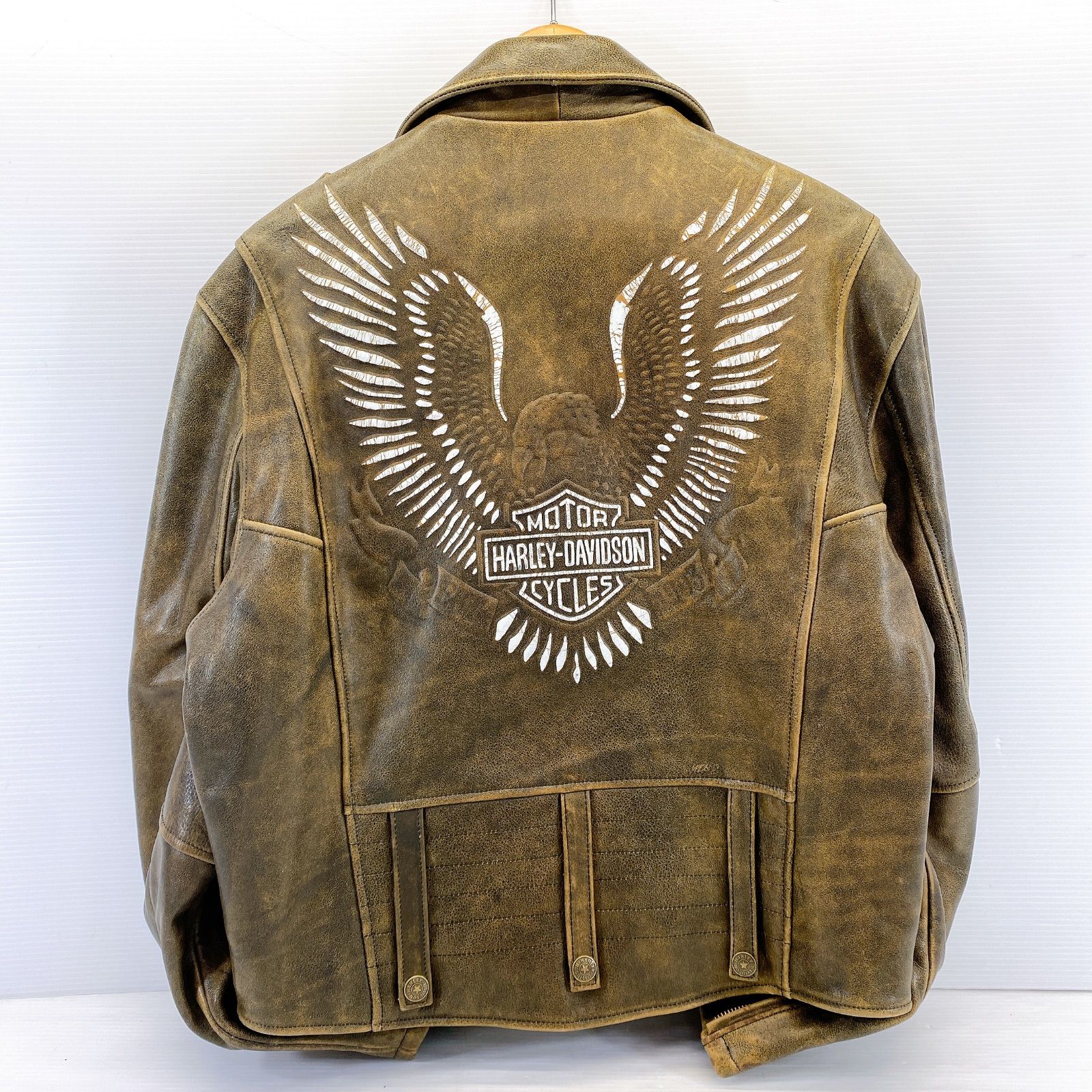 □ ハーレー ダビッドソン レザー ダブル ライダース ジャケット Dポケ