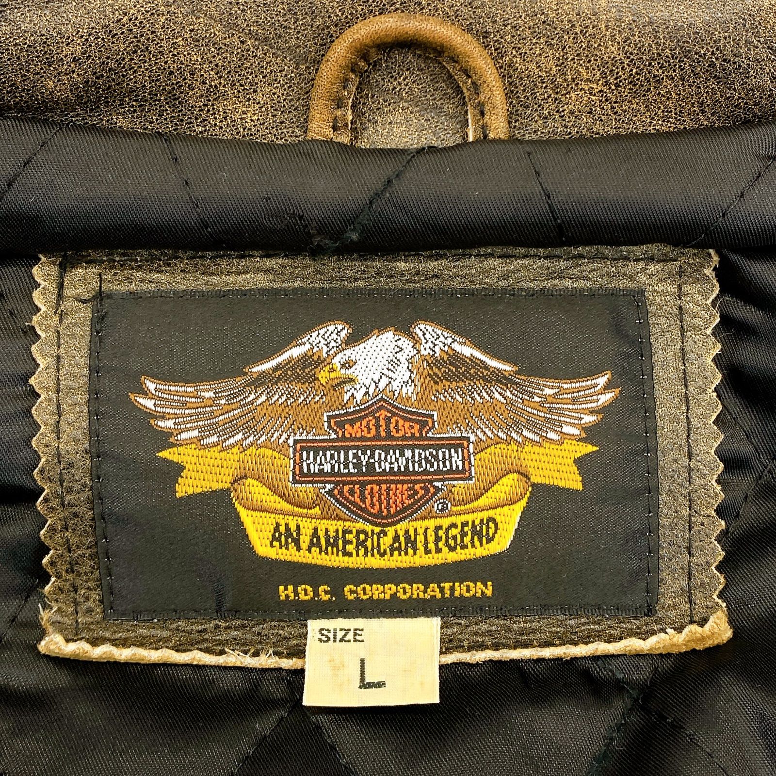 美品】HARLEY-DAVIDSON ダブルライダースジャケット イーグル L 