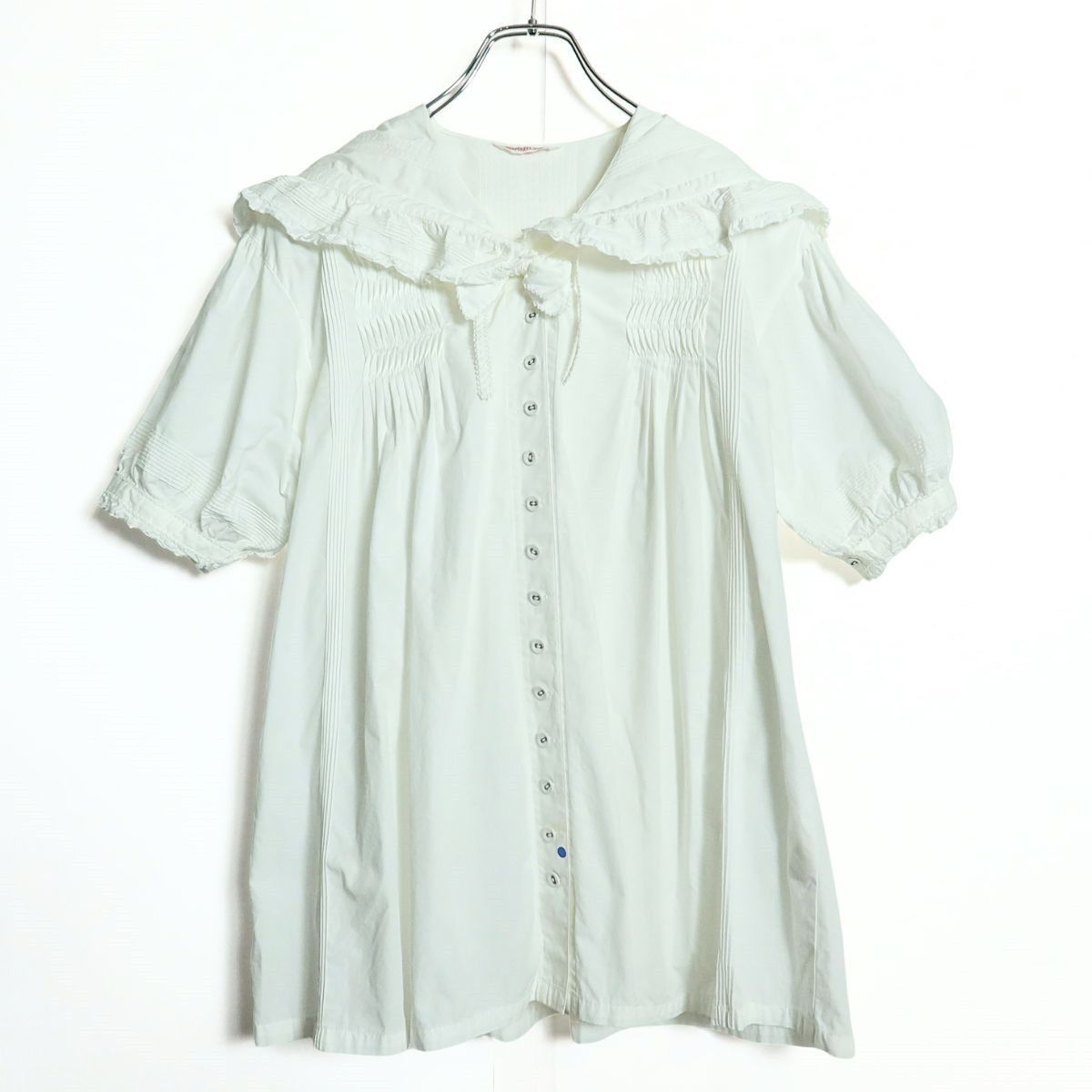 ワンダフルワールド カネコイサオ ブラウス ホワイト ワンダフルワールド カネコイサオ☆フーディブラウス 白系 前開き