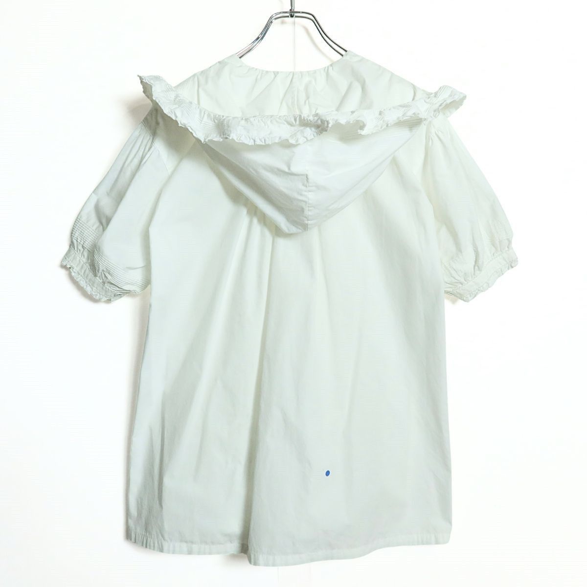 ワンダフルワールド カネコイサオ☆フーディブラウス 白系 前開き