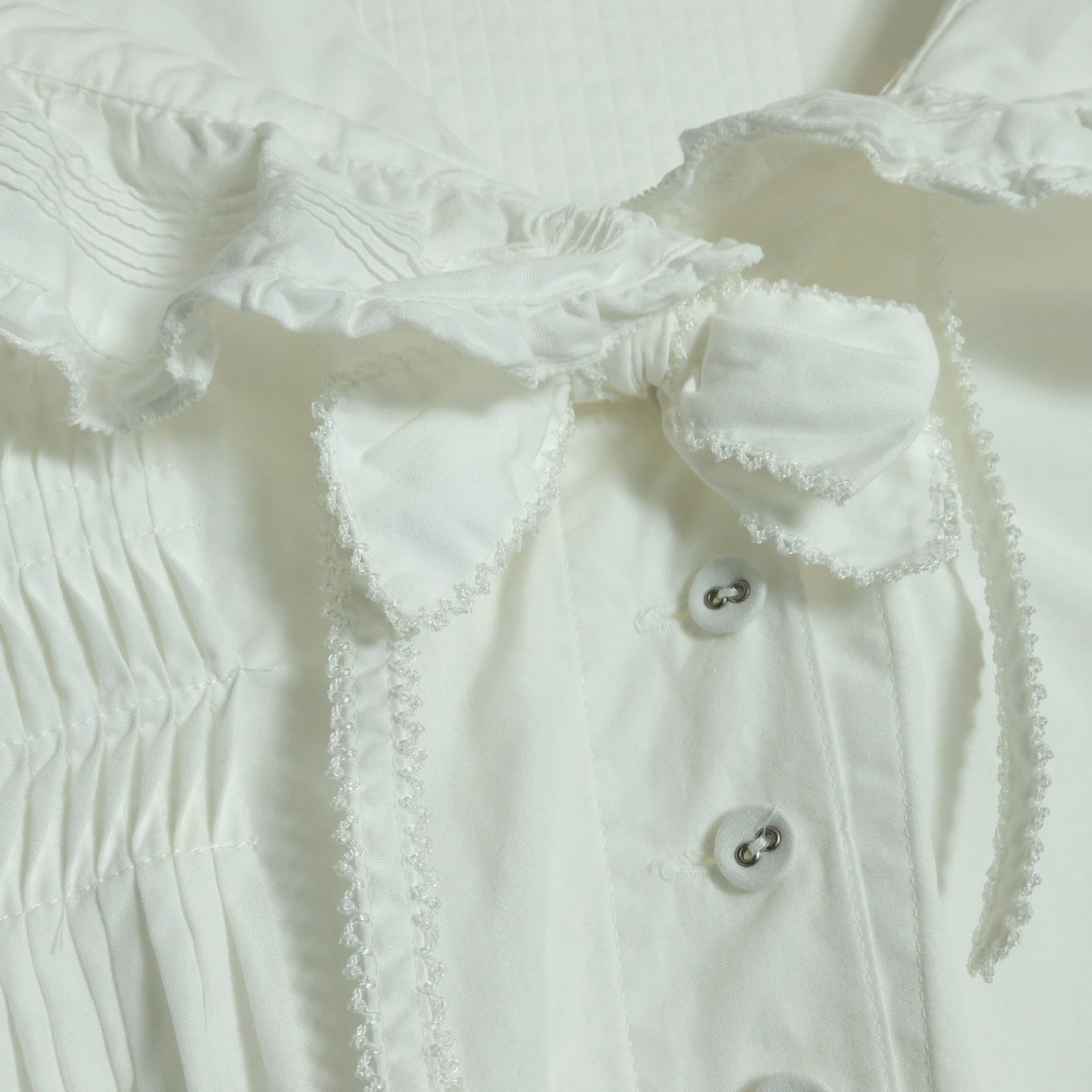 ワンダフルワールド カネコイサオ☆フーディブラウス 白系 前開き