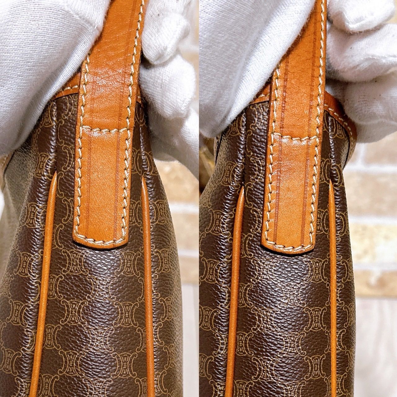 超美品) CELINE(セリーヌ)ショルダーバッグ PVC マカダム柄 - メルカリ