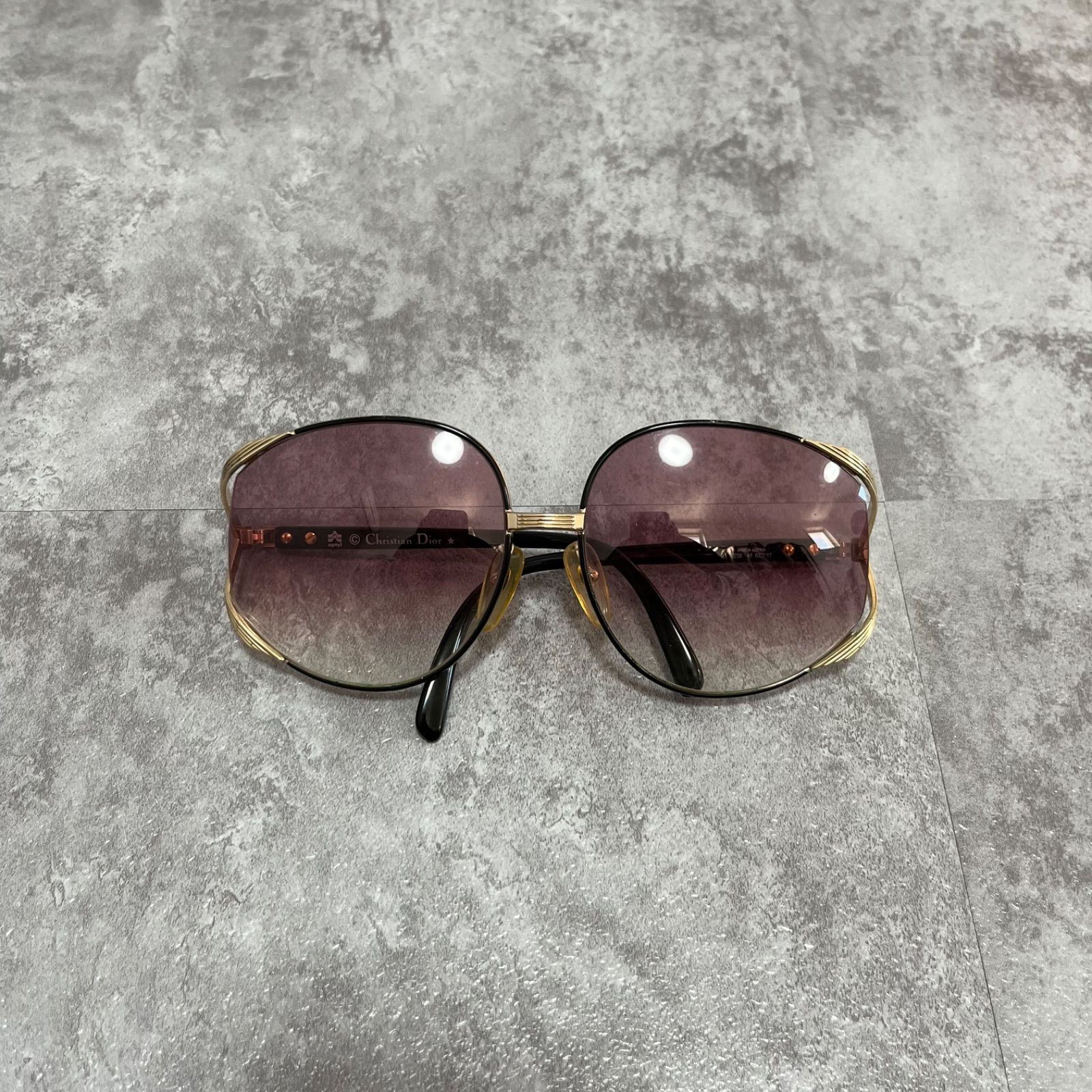 Christian Dior】クリスチャン ディオール サングラス 箱付き ボストン