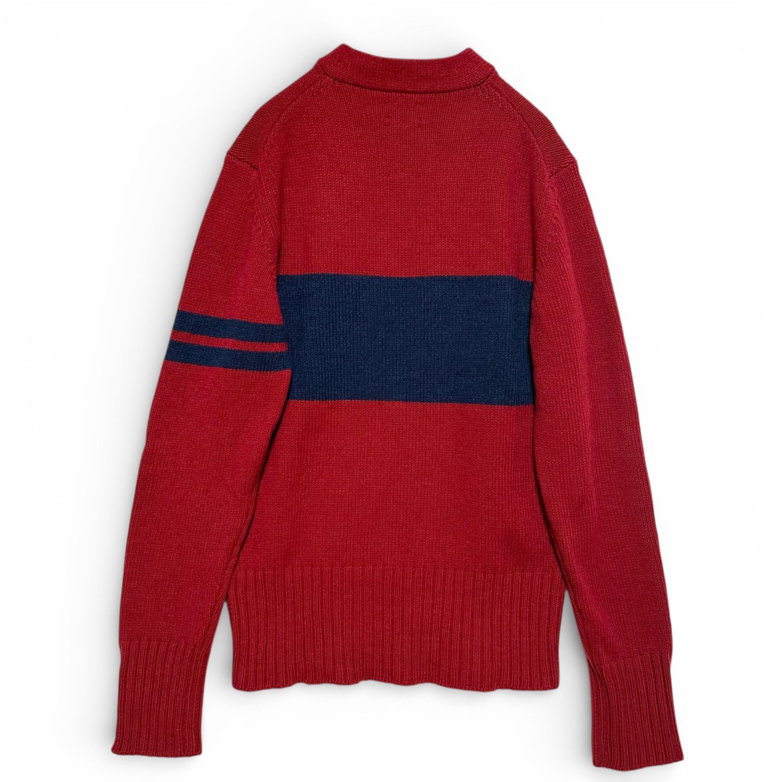 DIESEL ディーゼル 1978 ロゴ Vネック ニット セーター レッド 