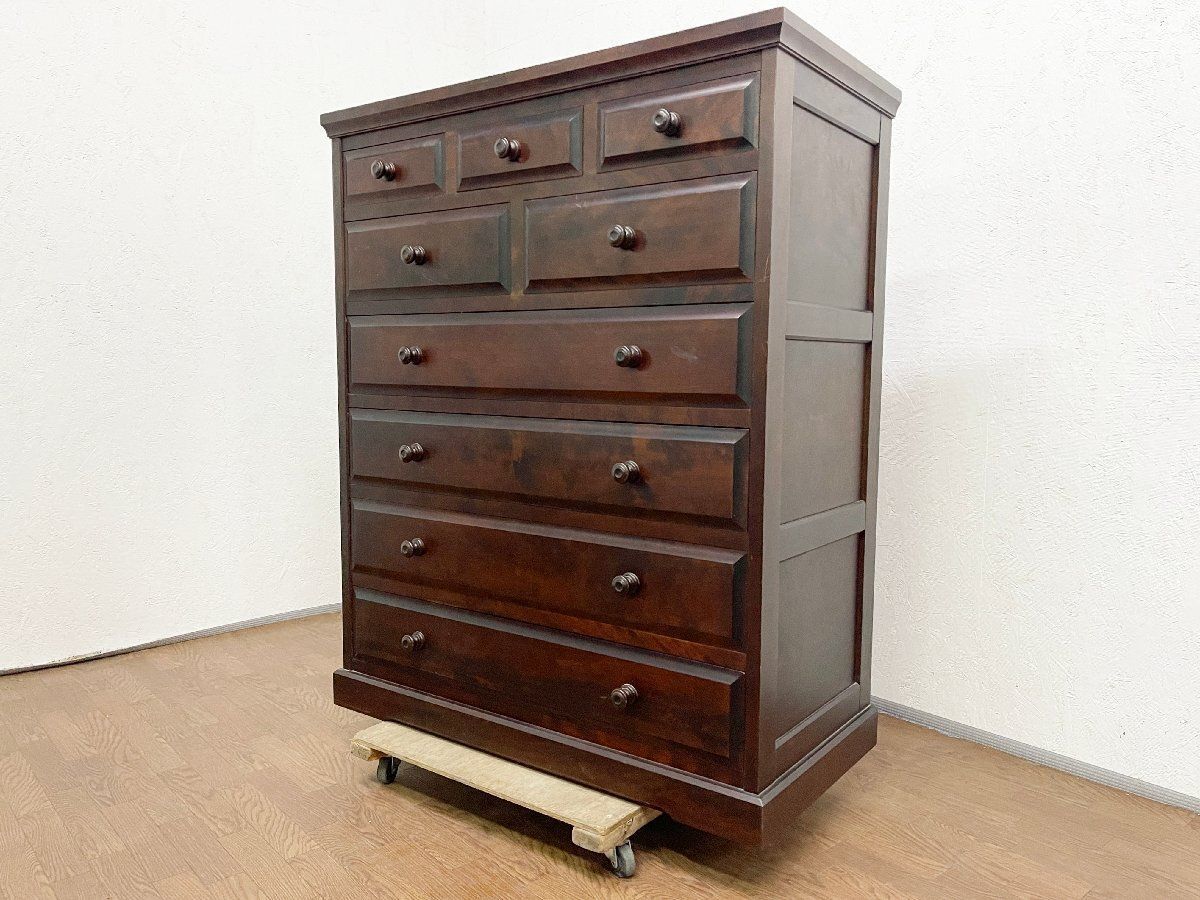 北海道民芸家具 チェスト 6段 整理箪笥 収納家具 チェスト 樺材 ※i4-2※ 家財便Dランク】北海道民芸家具 チェスト 6段 整理箪笥 収納家具