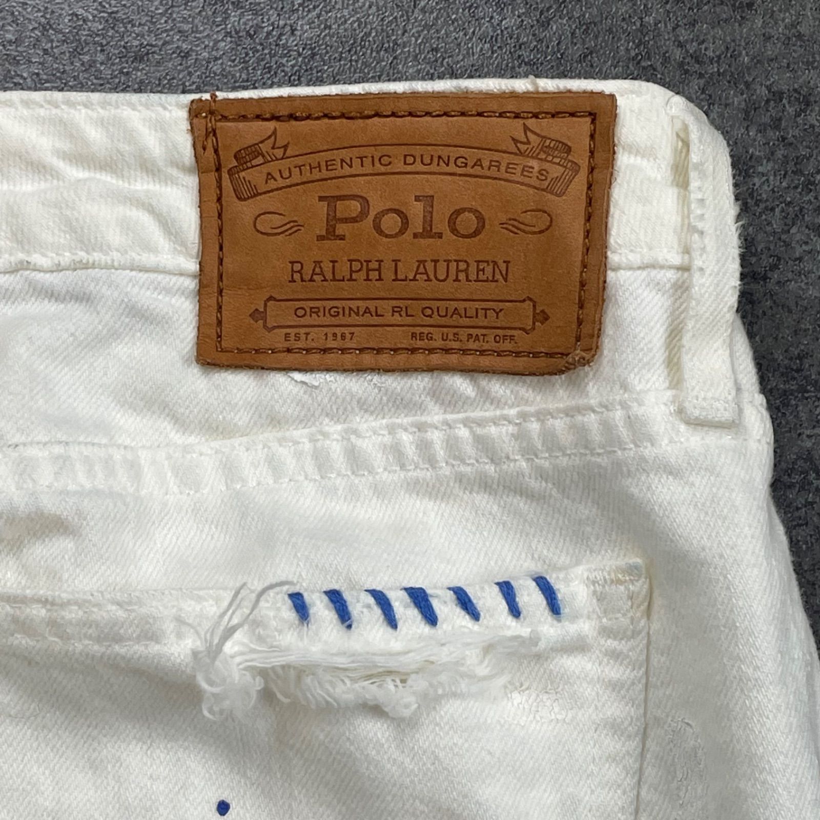 POLO RALPH LAUREN Denim Damage Jeans ポロラルフローレン ホワイト 