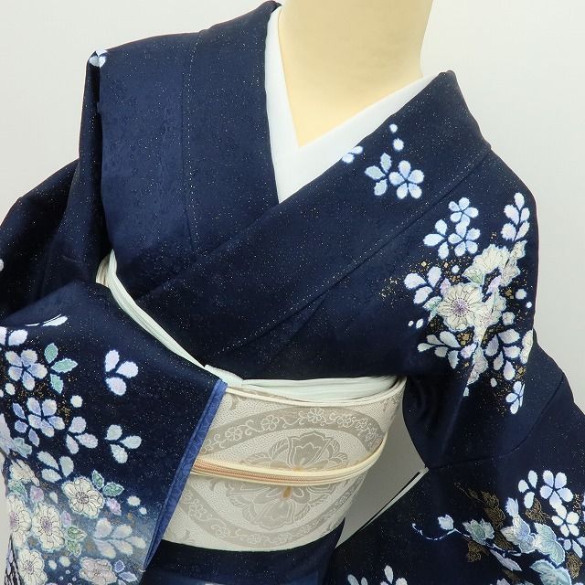 六花-RIKKA- 美品未着用 正絹 翠山工房 桐屋の辻が花 金通し 絞り