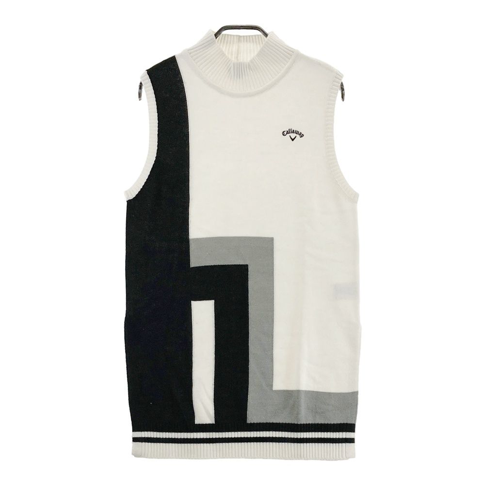 サイズ：L CALLAWAY キャロウェイ モックネック ロング ニットベスト