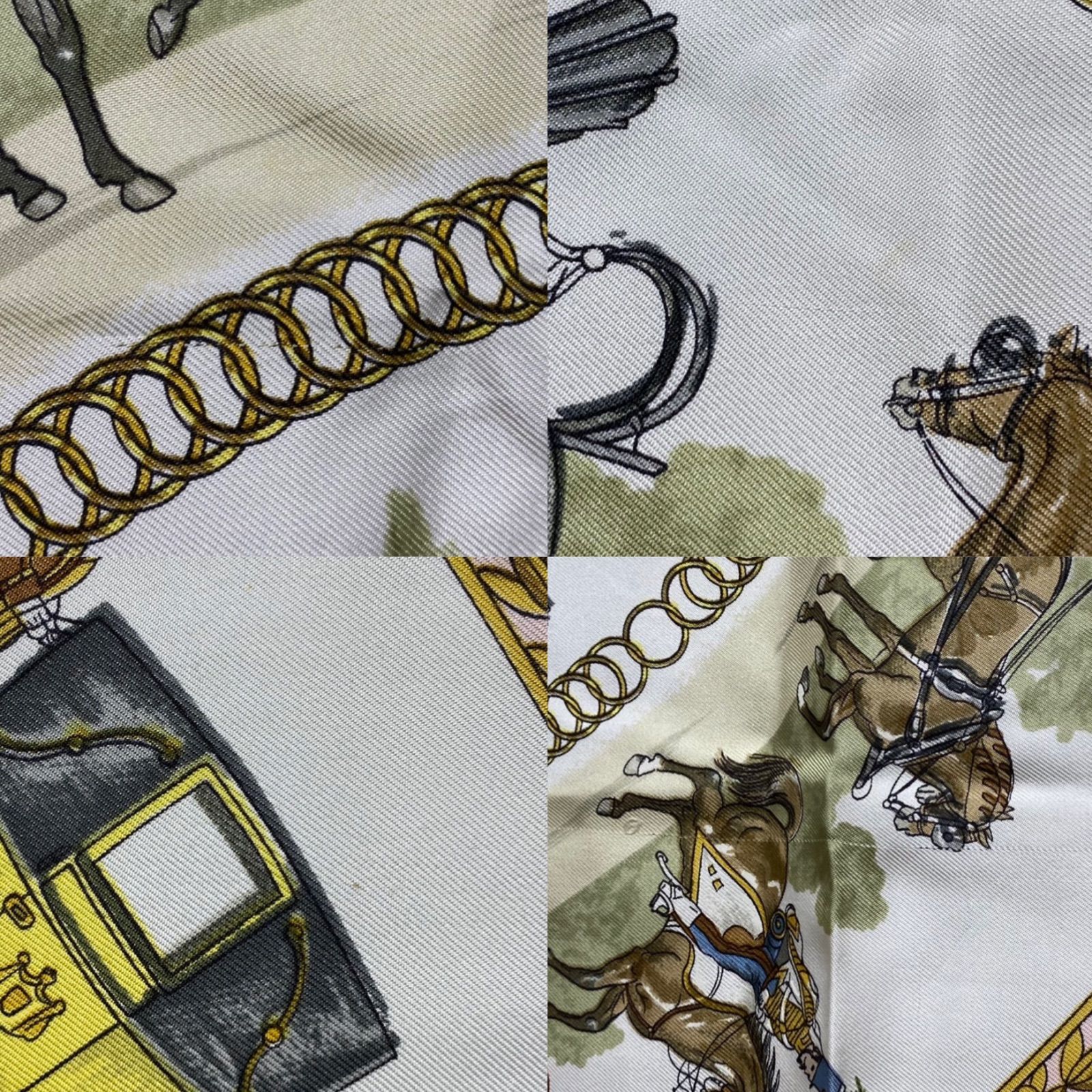 エルメス カレ90 LA PROMENADE DE LONGCHAMPS シルクスカーフ