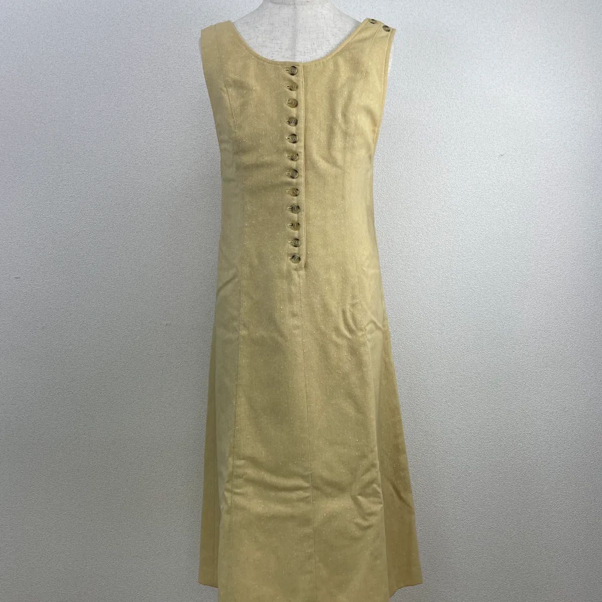 美品】JUNKO SHIMADA PARTI ノースリーブ ロングワンピース マスタード 