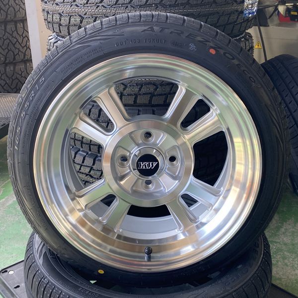165/55R15 165/50R15 選べるタイヤセット 新品 タイヤホイール4本