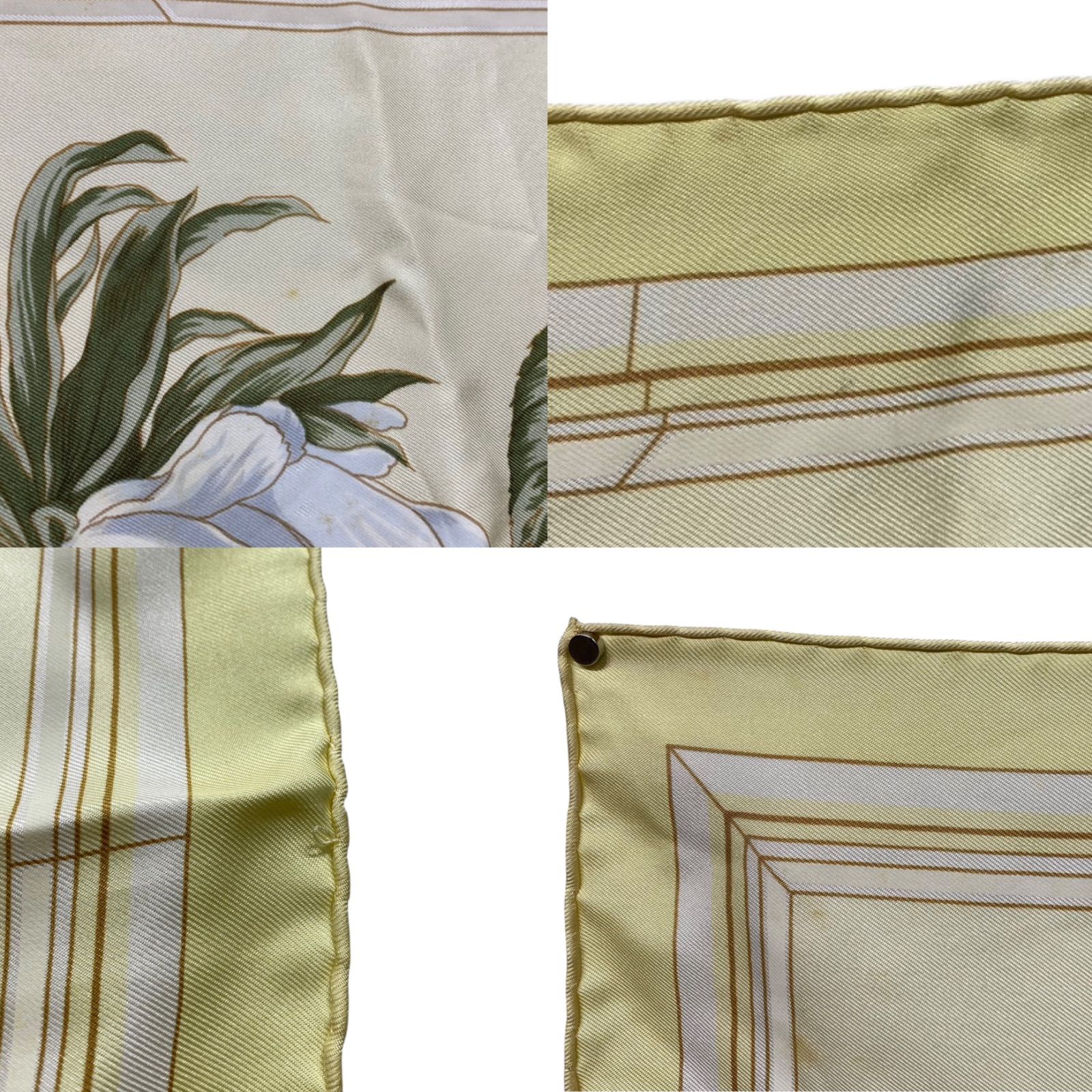 エルメス カレ90 Quai aux fleurs シルクスカーフ 花咲く海岸通り