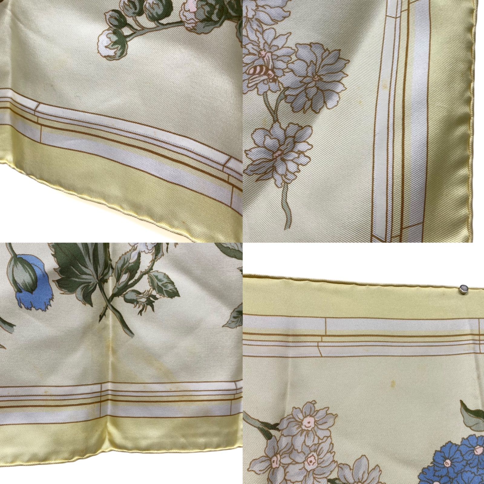 エルメス カレ90 Quai aux fleurs シルクスカーフ 花咲く海岸通り