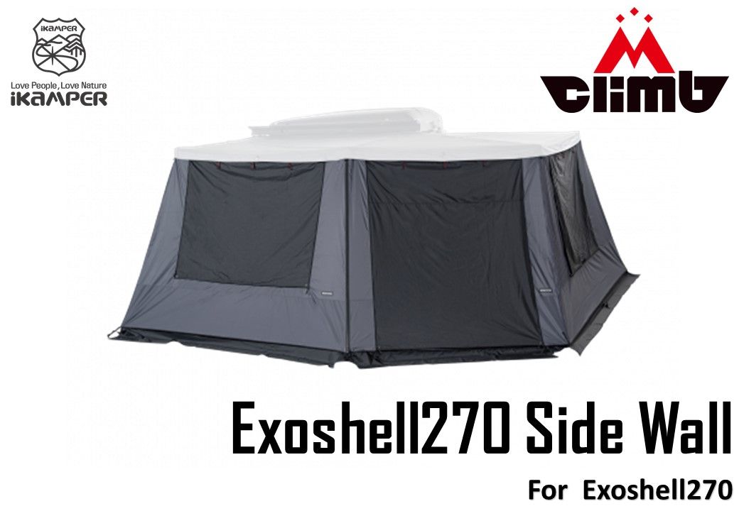 ikamper 正規販売店Exoshell270 Side Wallエクソシェル270° オーニングカーサイドタープExoshell270用サイドウォール