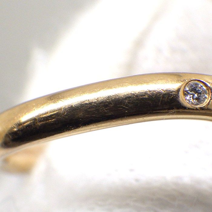 ティファニーカーブドバンドリング　18金　10号 ティファニー Tiffany & Co. リング カーブドバンド 60016593 9