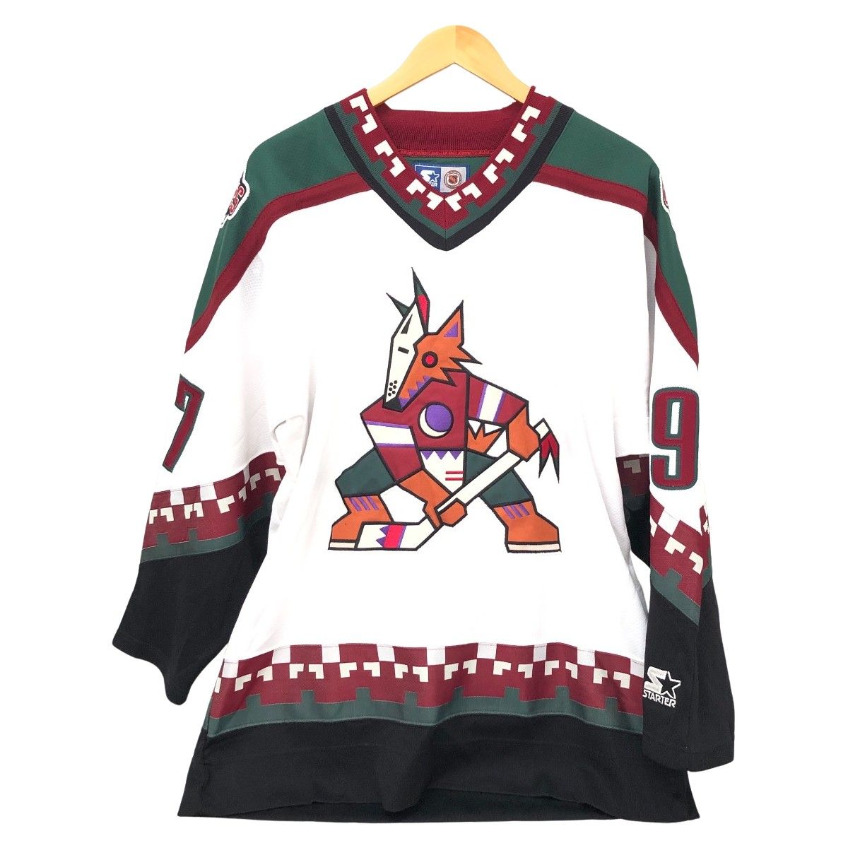 □□90s STARTER シャツ ホッケーシャツ SIZE M 韓国製 青タグ(NHL