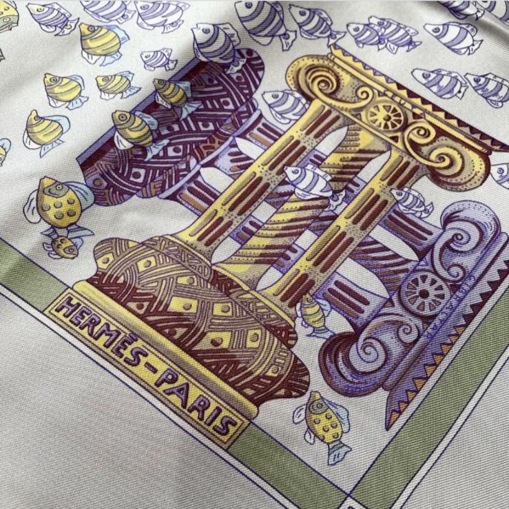 エルメス スカーフ カレ90 RENCONTRE OCEANE 大西洋の出会い