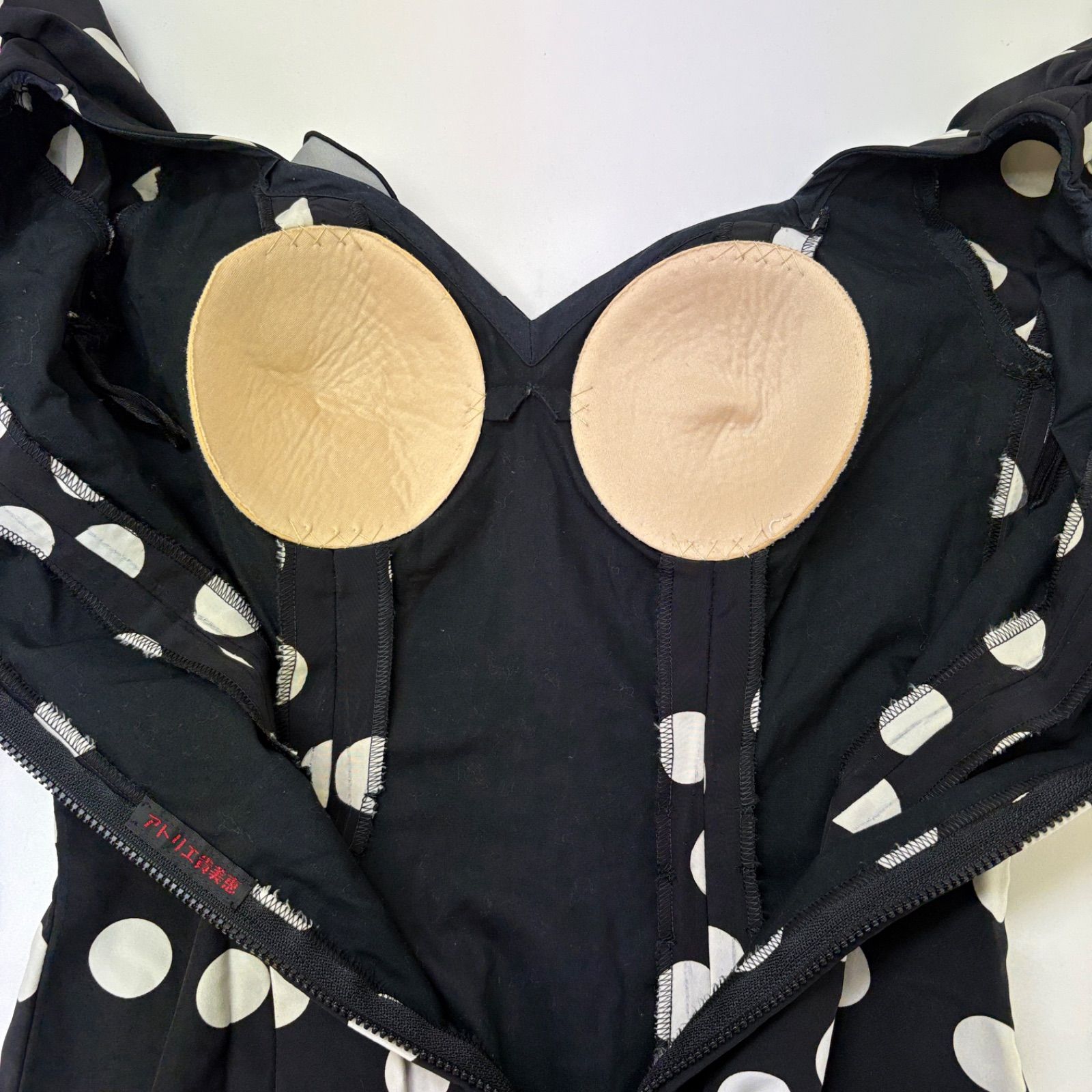 フラメンコドレス 青と白の水玉模様　アトリエ貴美恵 フラメンコドレス 青と白の水玉模様 アトリエ貴美恵