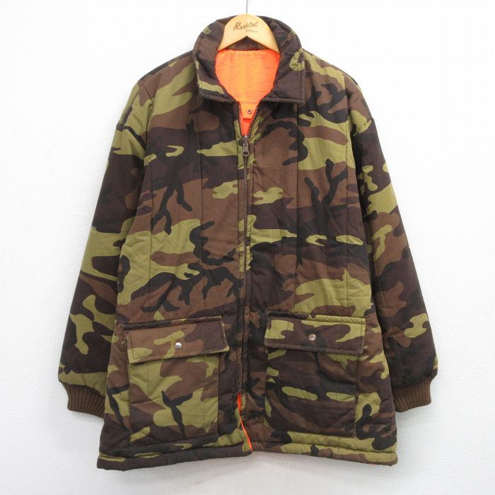 XL/古着 長袖 ジャケット メンズ 90年代 90s リバーシブル シティー