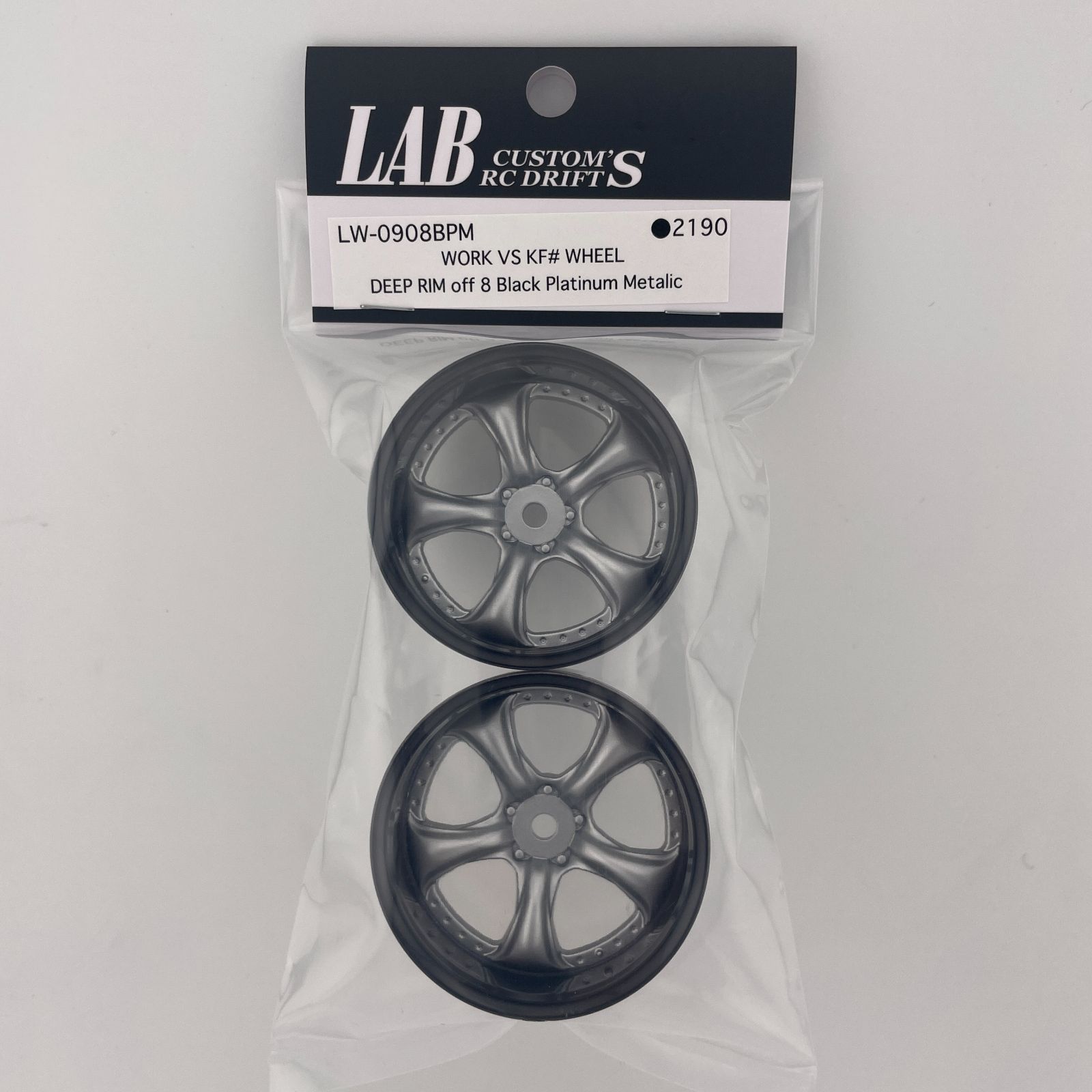 LAB LW-0908BPM WORK VS KF# DEEP RIM off8 Black Platinum Metalic