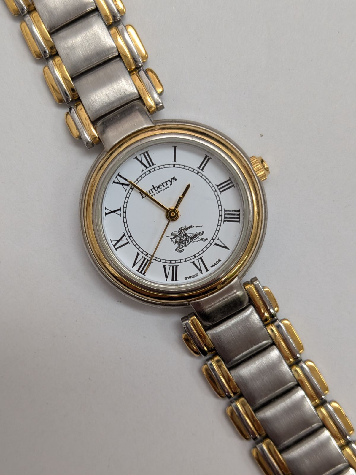 ヴィンテージ】Burberrys バーバリーズ 腕時計 コンビ ローマ文字盤