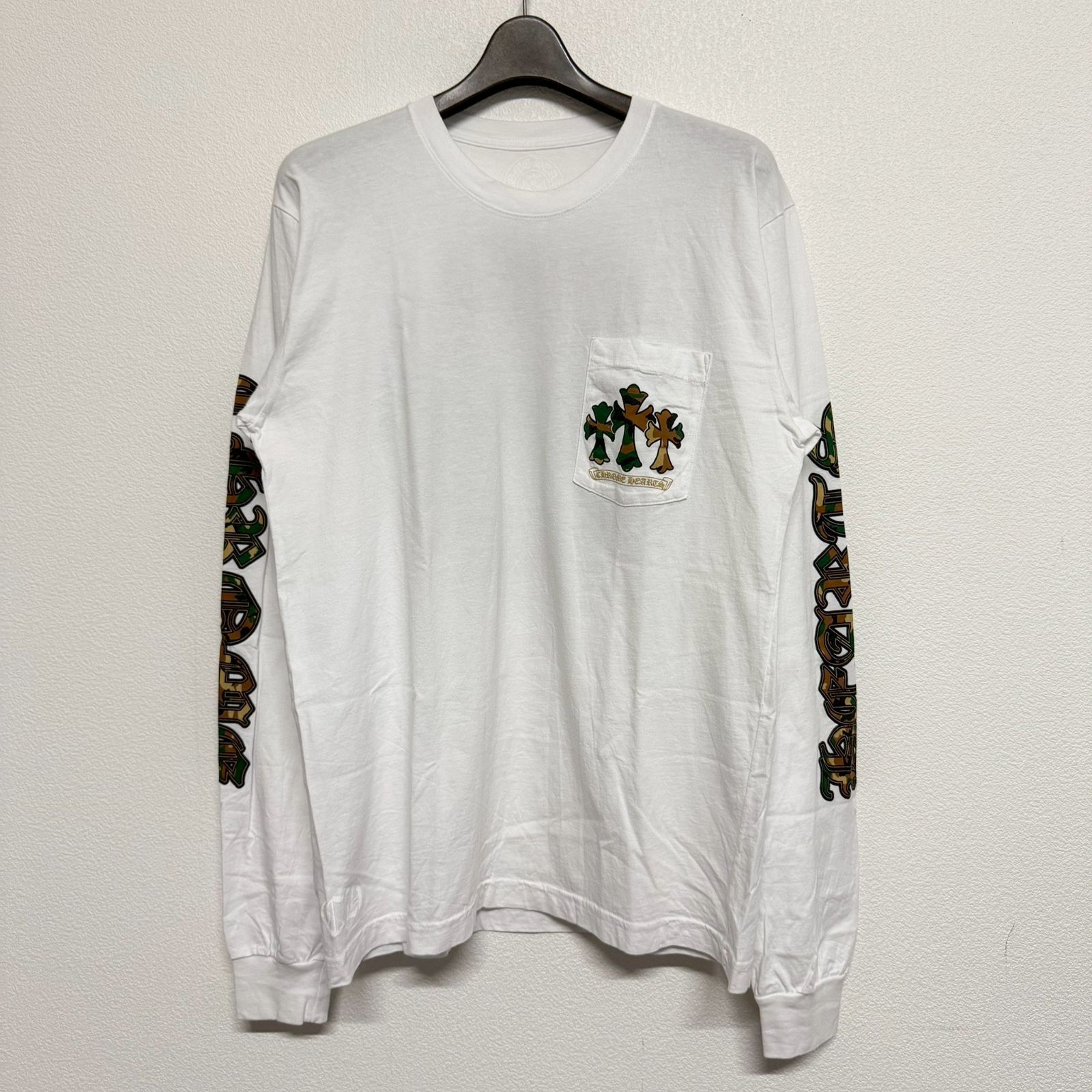 CHROME HEARTS 希少　カモフラ ホースシュー長袖 ロンT CHROME HEARTS Horse Shoe クロムハーツ ホースシュー カモフラ柄 白