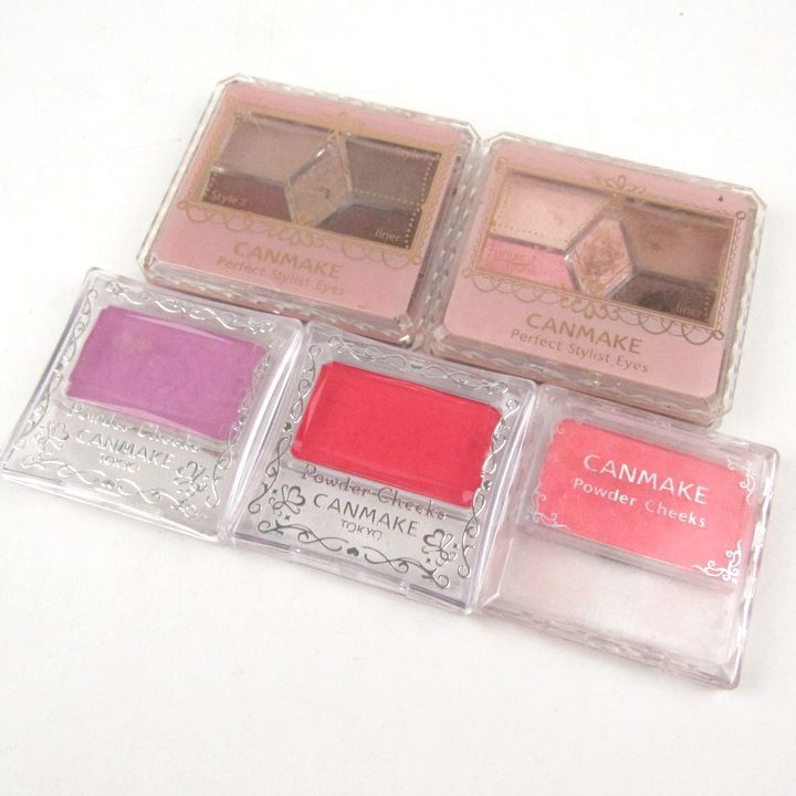 キャンメイクのプティパレットアイズ全色レビュー｜イエベ＆ブルベ向けの使い方 CANMAKE チーク、アイシャドウセット　30点　まとめ売り