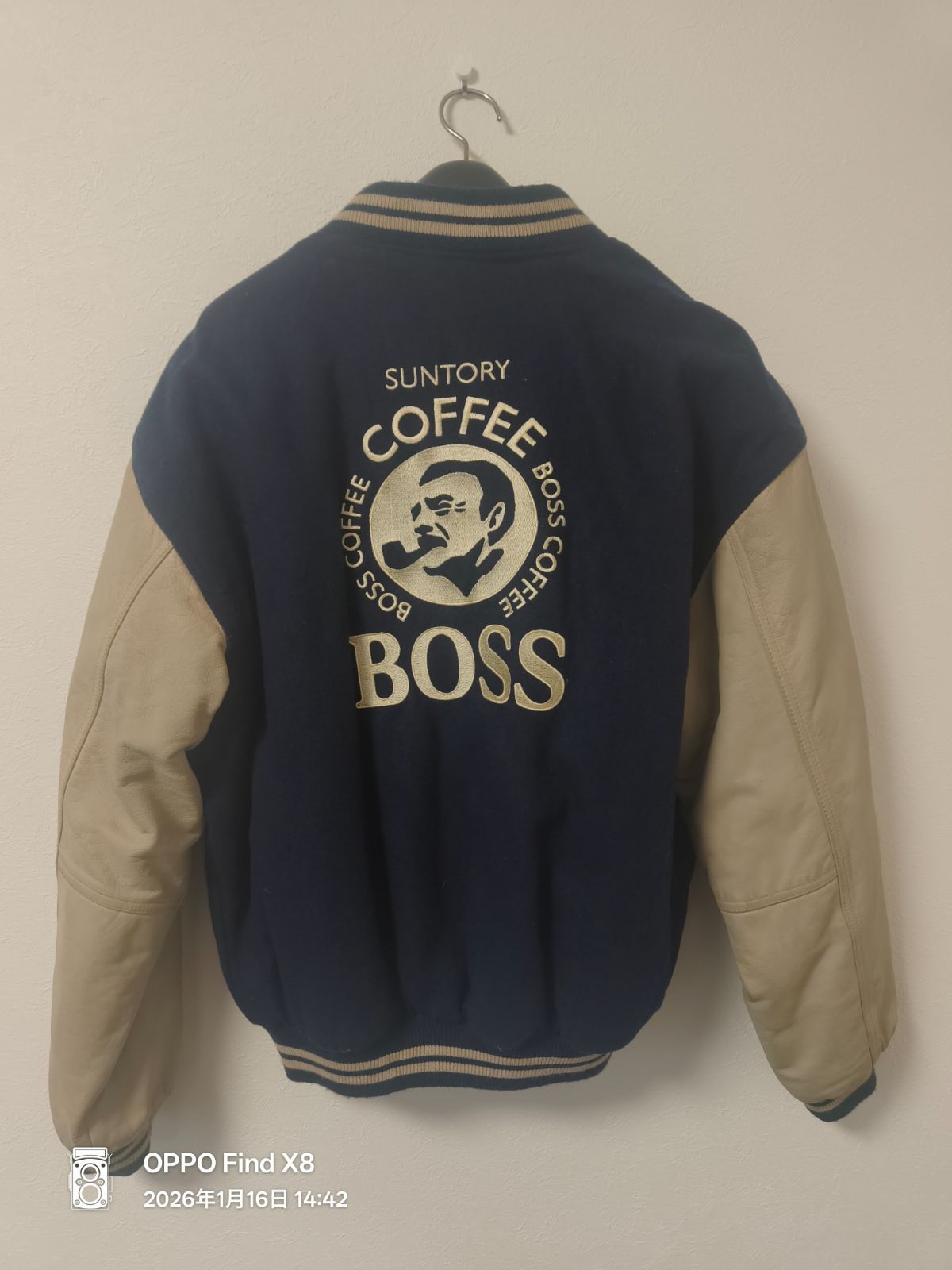 SUNTORY BOSS ボスジャン 本革 スタジアムジャンパー スタジャン