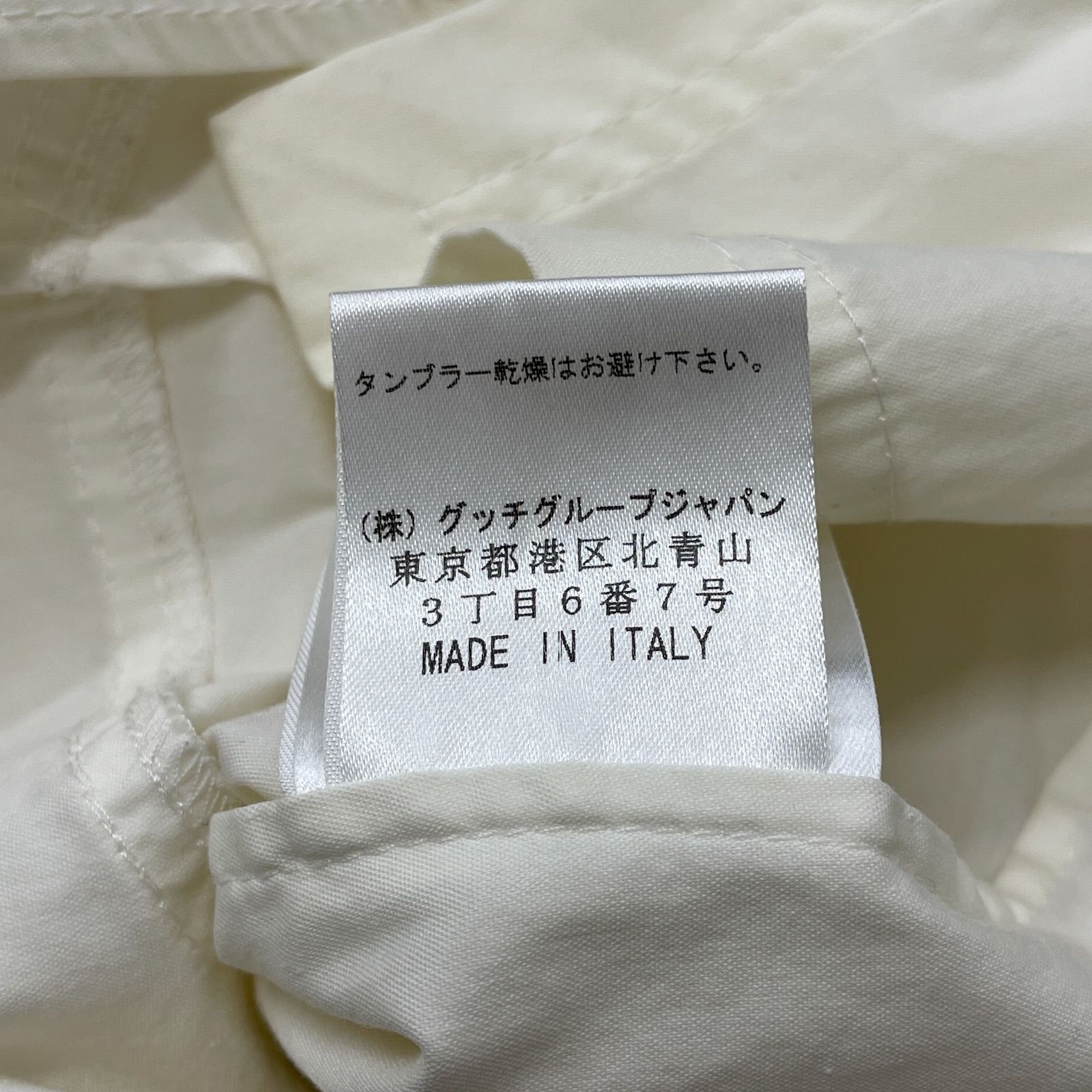 GUCCI グッチ トムフォード期 シャツ 袖スリット コットン ナイロン 