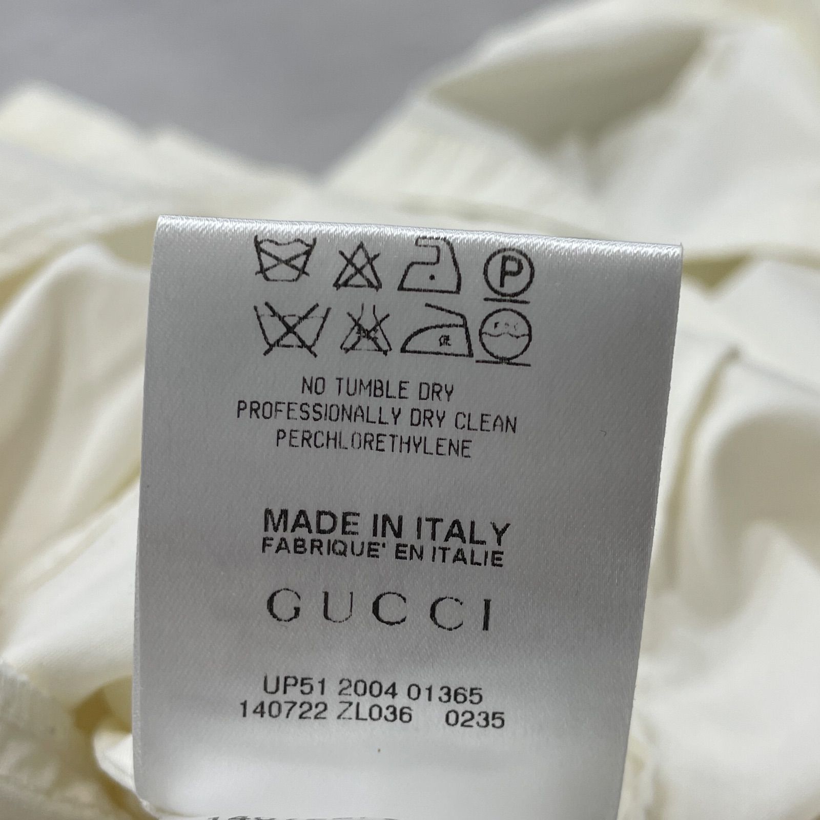 GUCCI グッチ トムフォード期 シャツ 袖スリット コットン ナイロン 