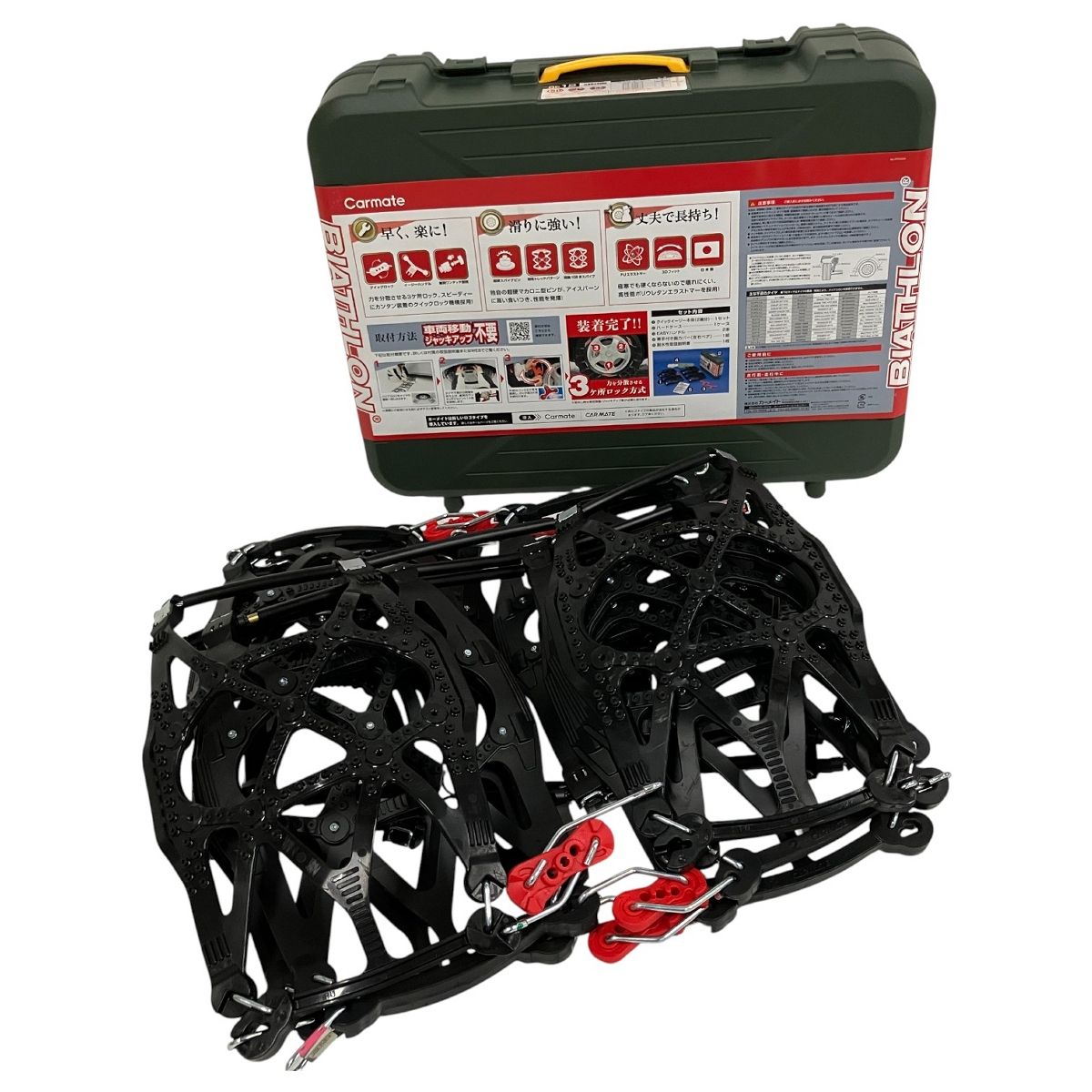 CAR MATE タイヤチェーン QE12 非金属タイヤチェーン 美品B10807326 