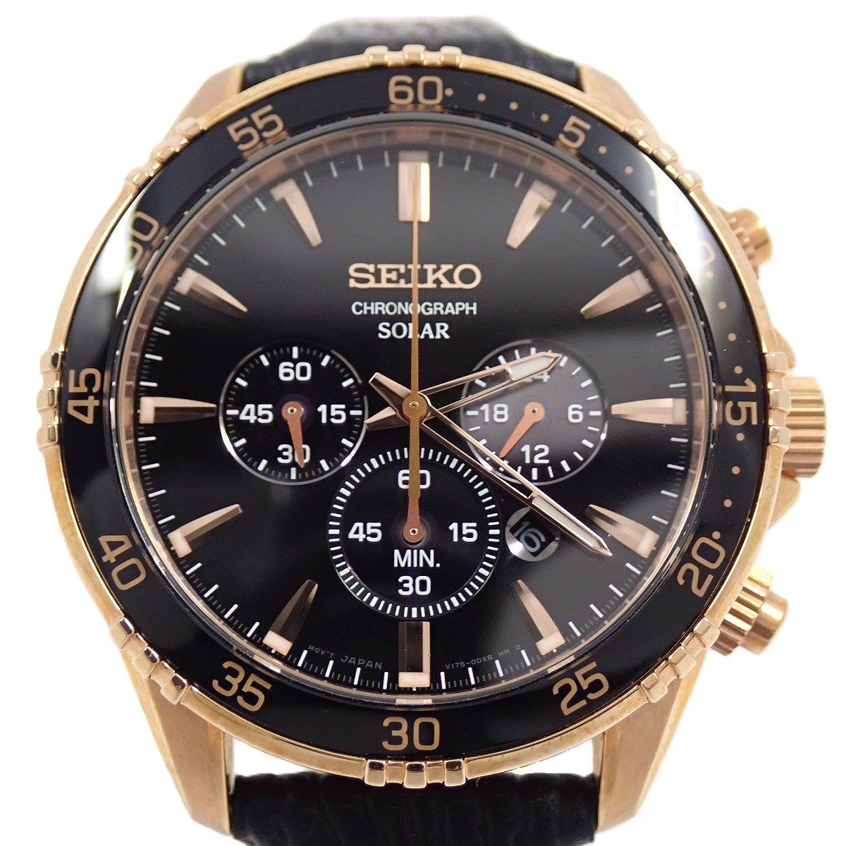 SEIKO セイコー 海外モデル ソーラー クロノグラフ メンズ 腕時計