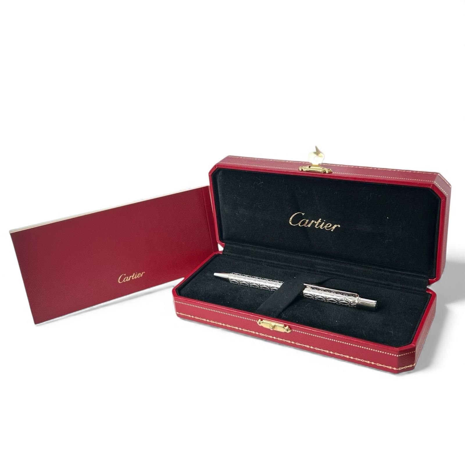 Cartier カルティエ ハッピーバースデー 2 C Cドゥ ツイスト式 ボールペン シルバー 箱 ケース付き ドイツ製 メンズ