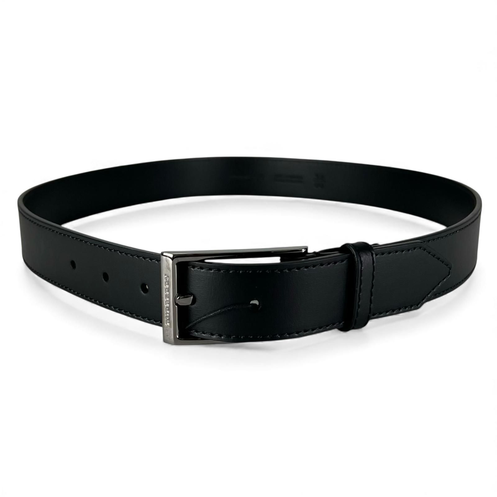 未使用品△BURBERRY バーバリー ロゴ刻印入り シングルピンバックル