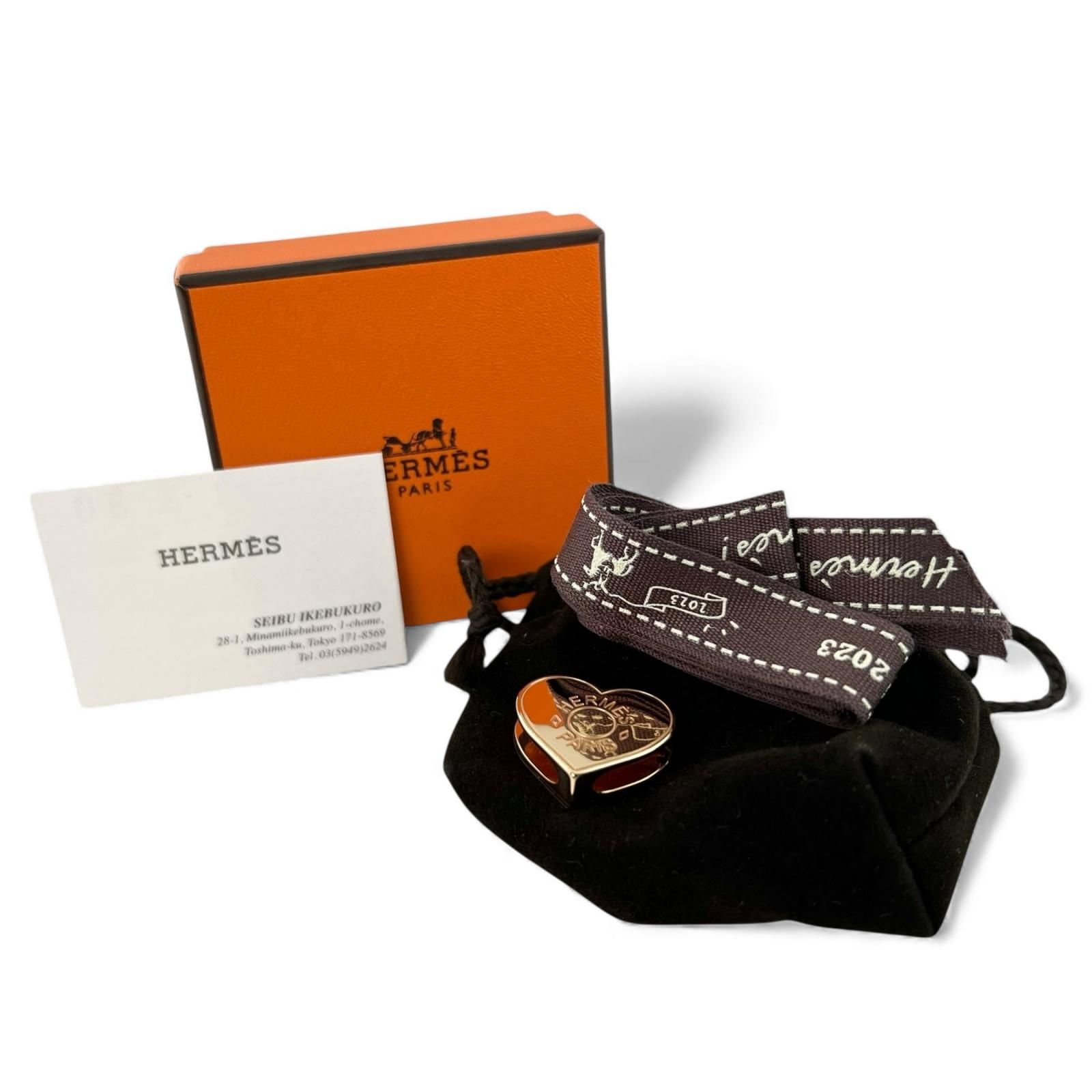 未使用品△HERMES エルメス ミニ クール ハート ツイリーリング