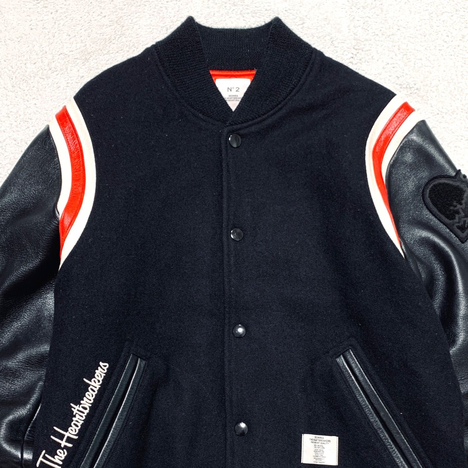 BEDWIN & THE HEARTBREAKERS スタジャン バーシティジャケット 袖