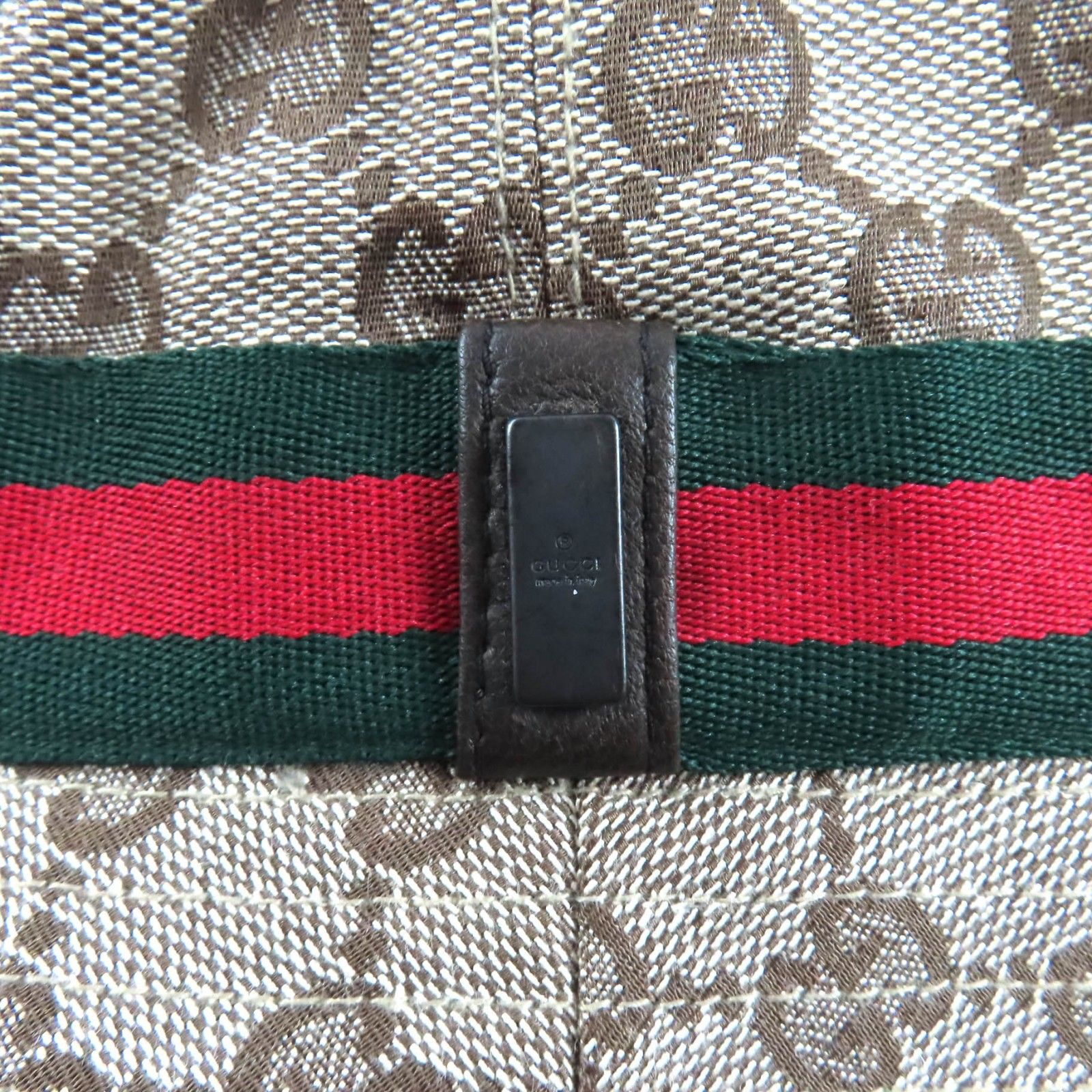 未使用品☆GUCCI グッチ ロゴ金具付 GGキャンバス シェリーライン