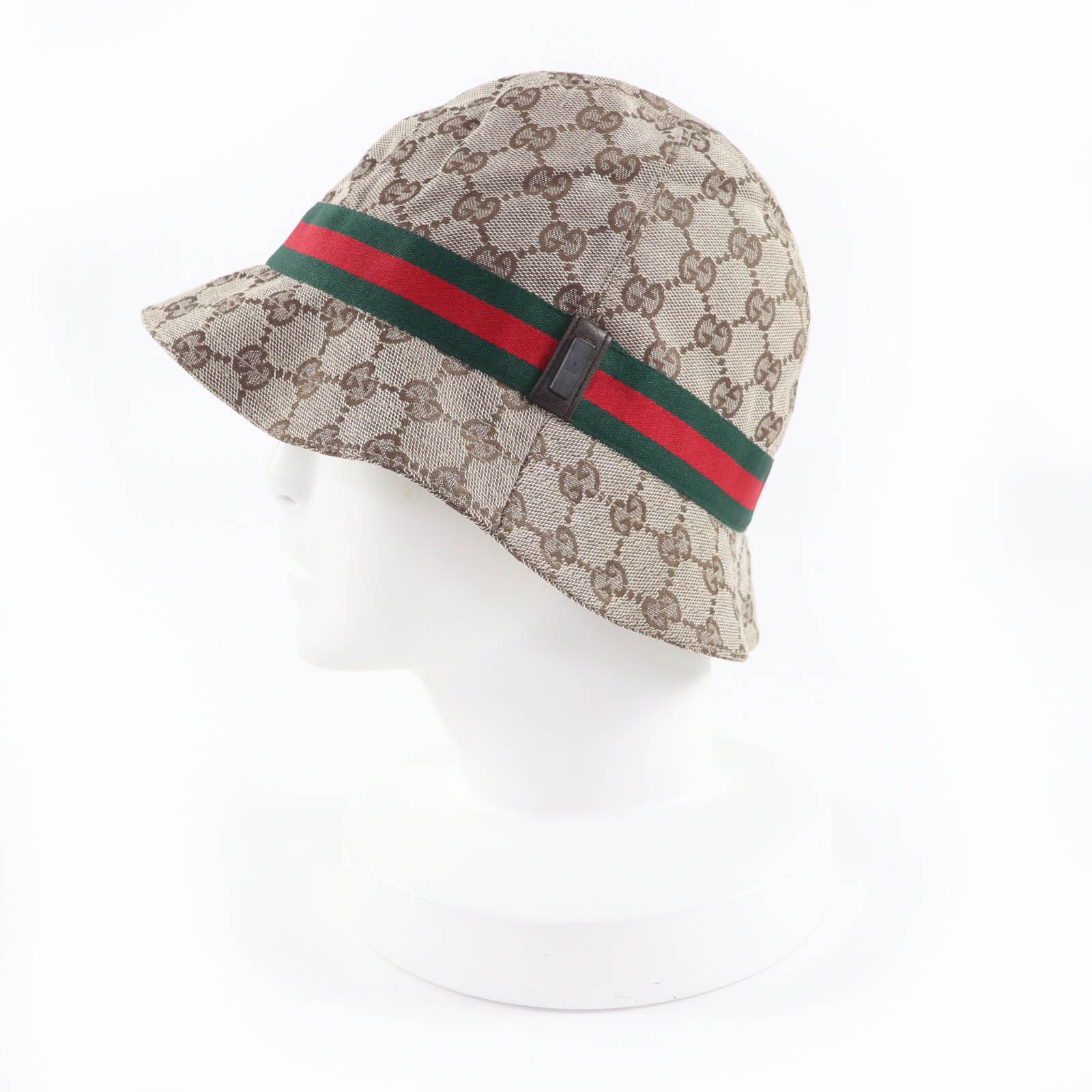 GUCCI バケットハット ベージュ　キャンバス　イタリア製 GUCCI バケットハット ベージュ