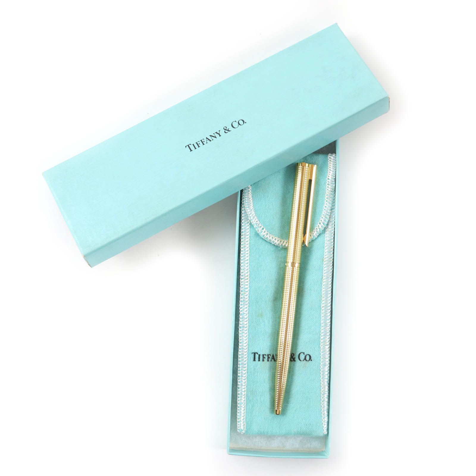 TIFFANY Co ティファニー ロゴ入り Tクリップ GP ボールペン ゴールド き レディース