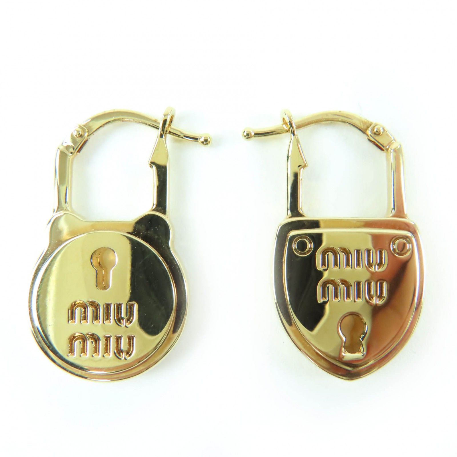 未使用品☆MIUMIU ミュウミュウ 5I0215 ミュウロック ピアス（両耳用