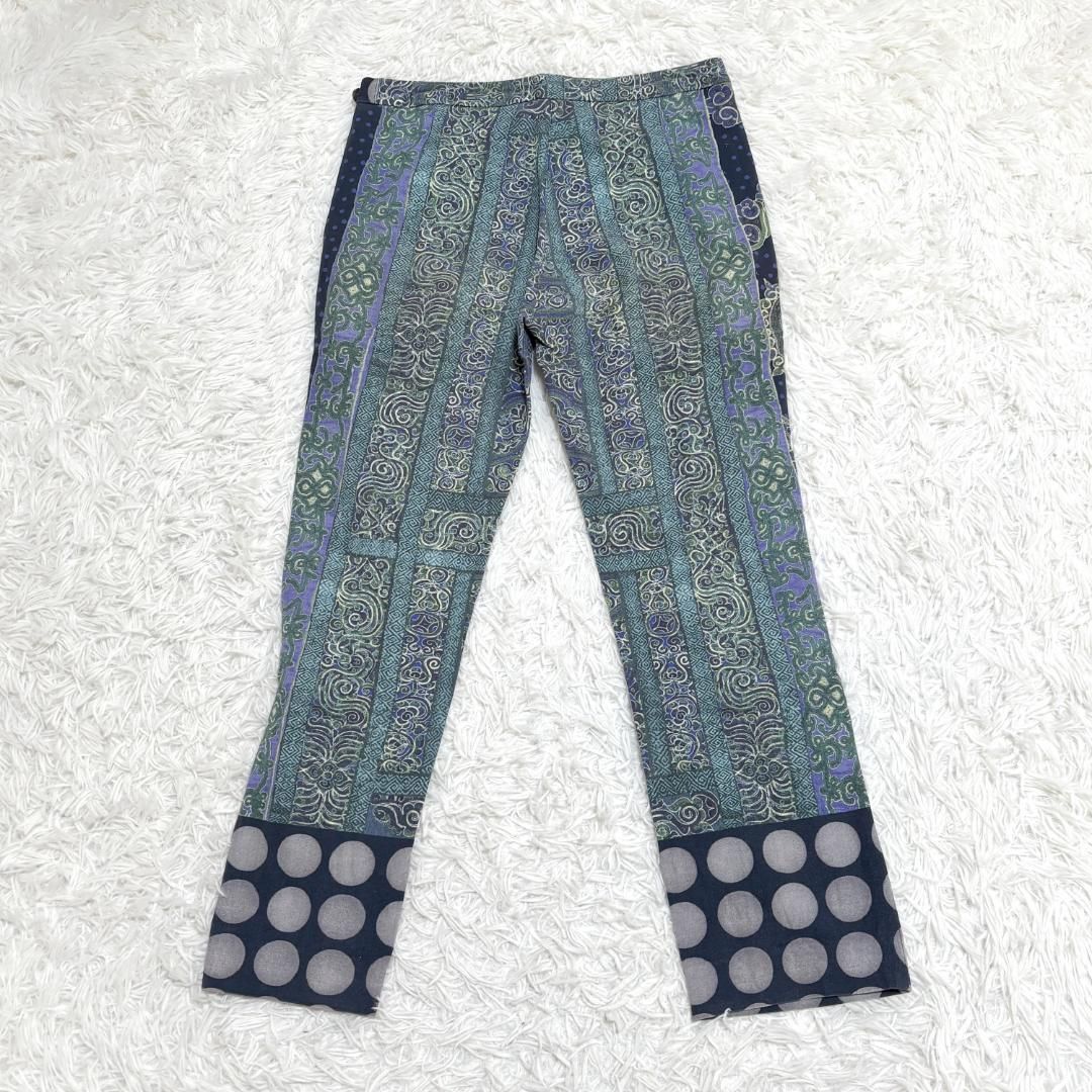 ISSEY MIYAKE ペイズリーストレッチパンツ 1 S ネイビー 美品】ISSEY MIYAKE ペイズリーストレッチパンツ 1 S ネイビー - メルカリ